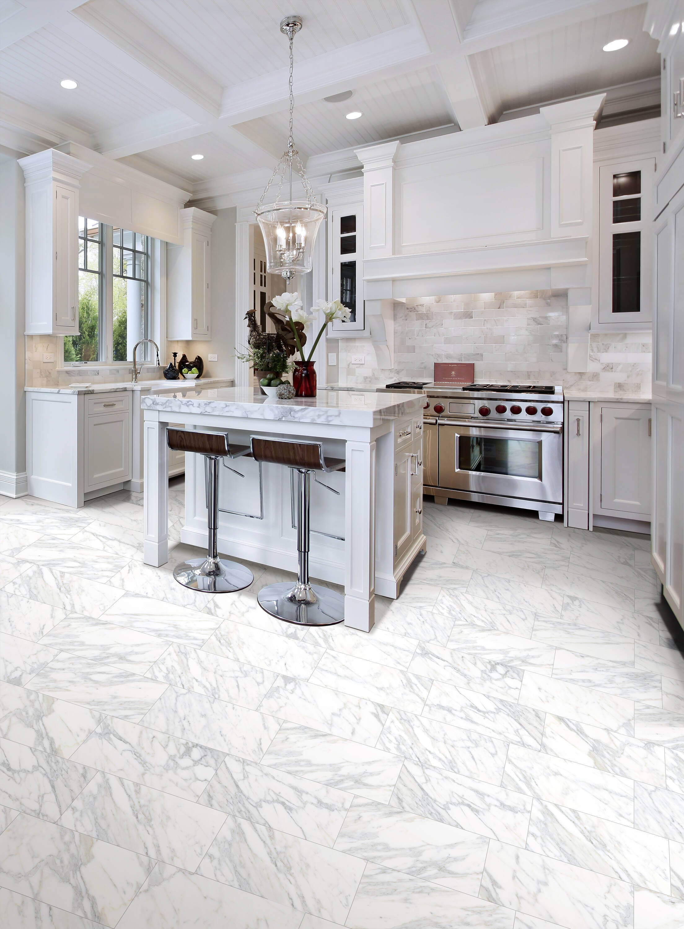 allen + roth Arabescato Gold 12-in x 24-in Matte Porcelain Marble Look  Floor and Wall Tile (1.92-sq. ft/ Piece)