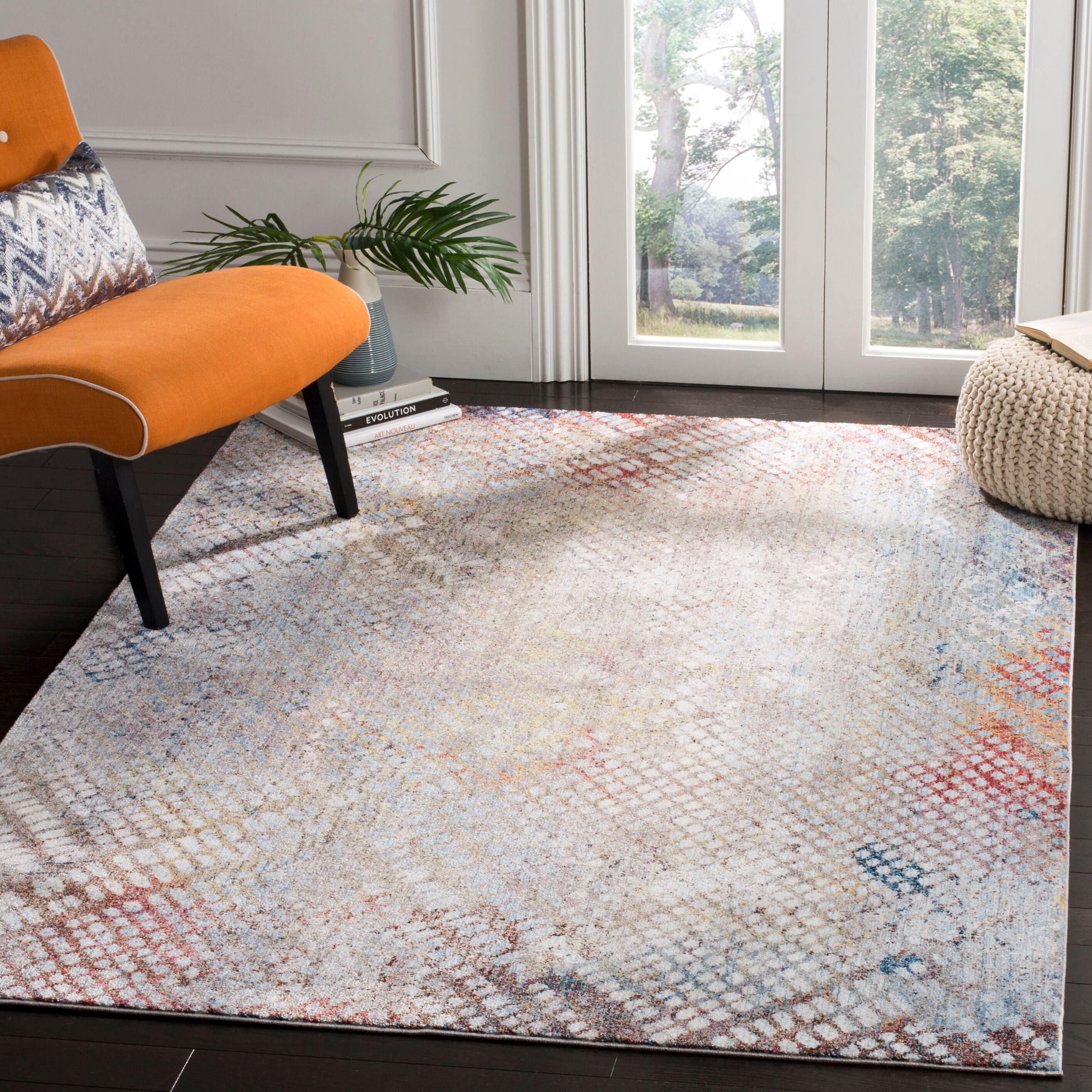 Monray 655A Grey / Gold 4 x 6 Rectangular Area rug