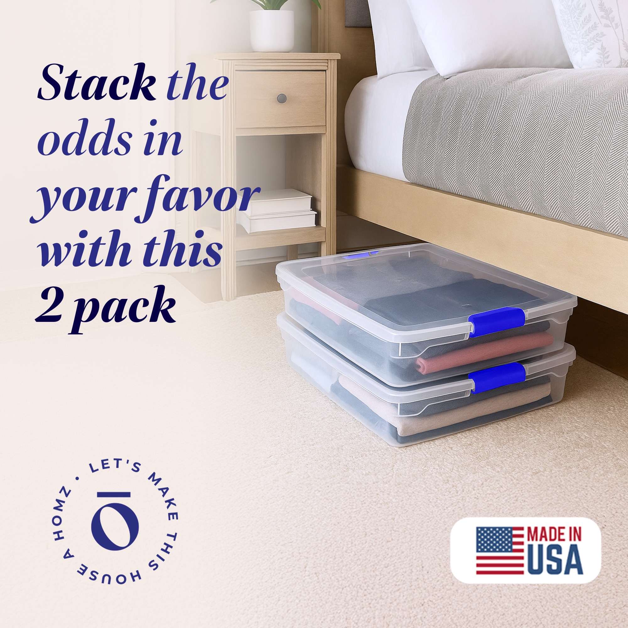 Homz Products 244755 Plastic-Storage-Totes - View #2