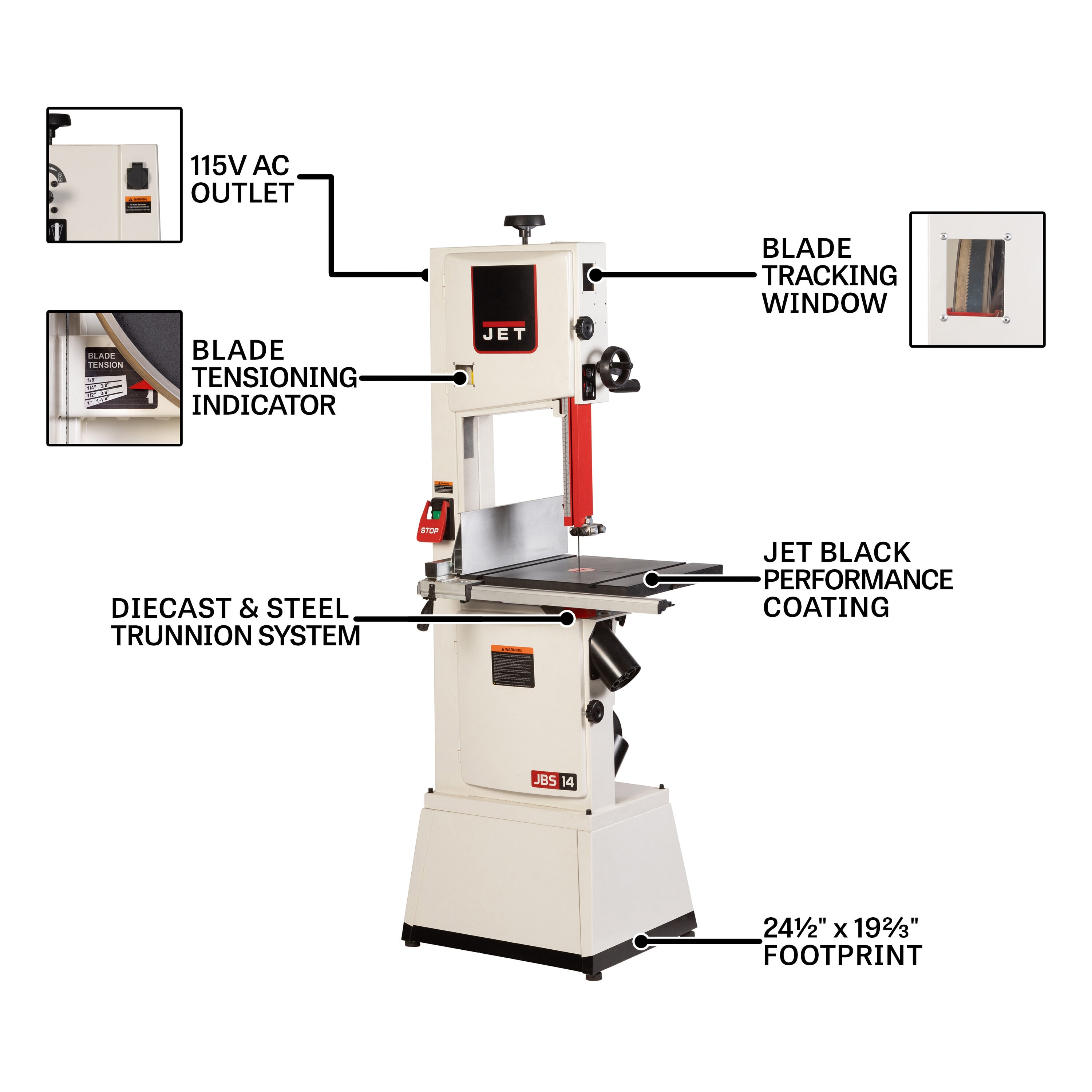 JET BLACK JT1-1371 Band-Saws - View #7