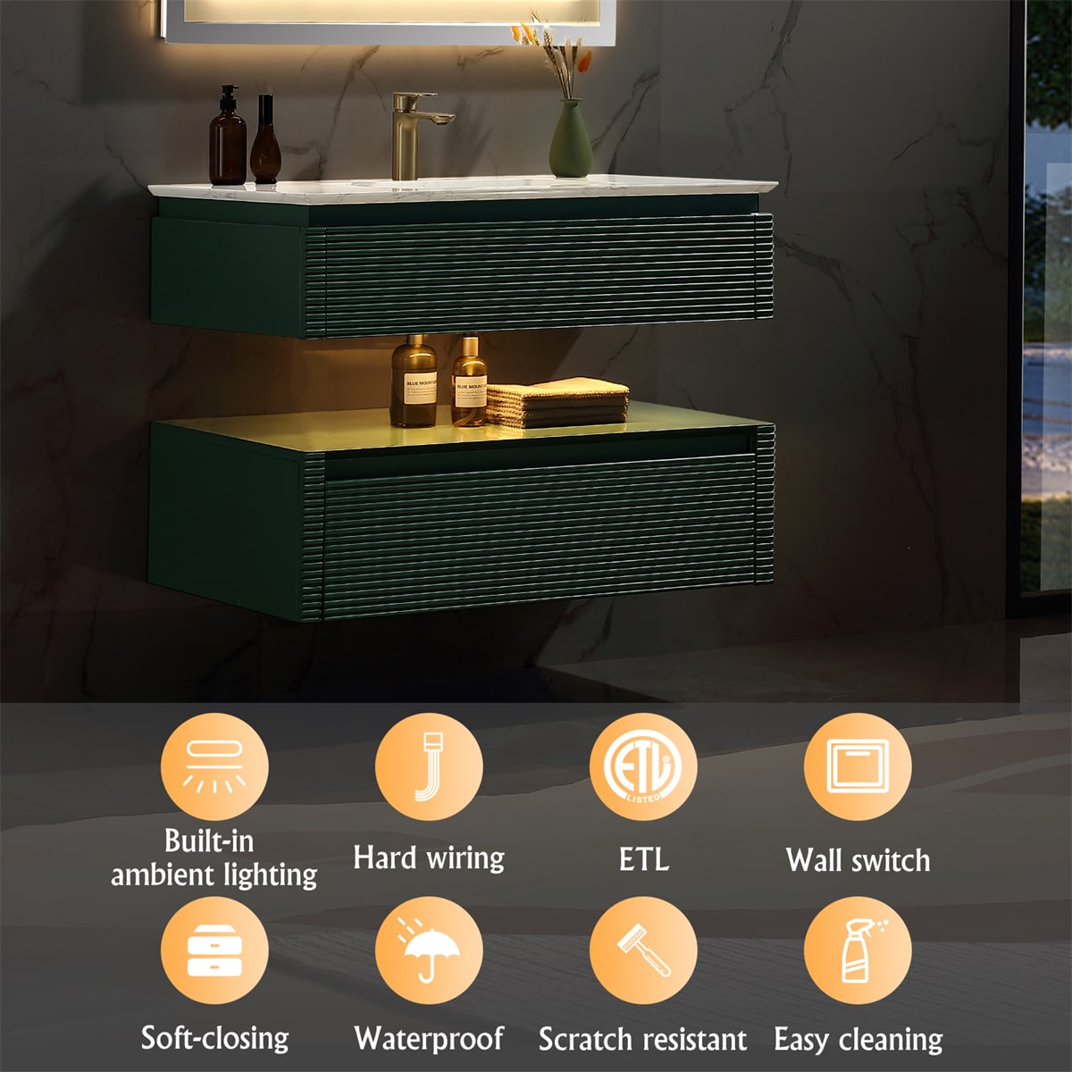 Forclover JSEX36V12GN Bath-Vanity-Combo - View #2