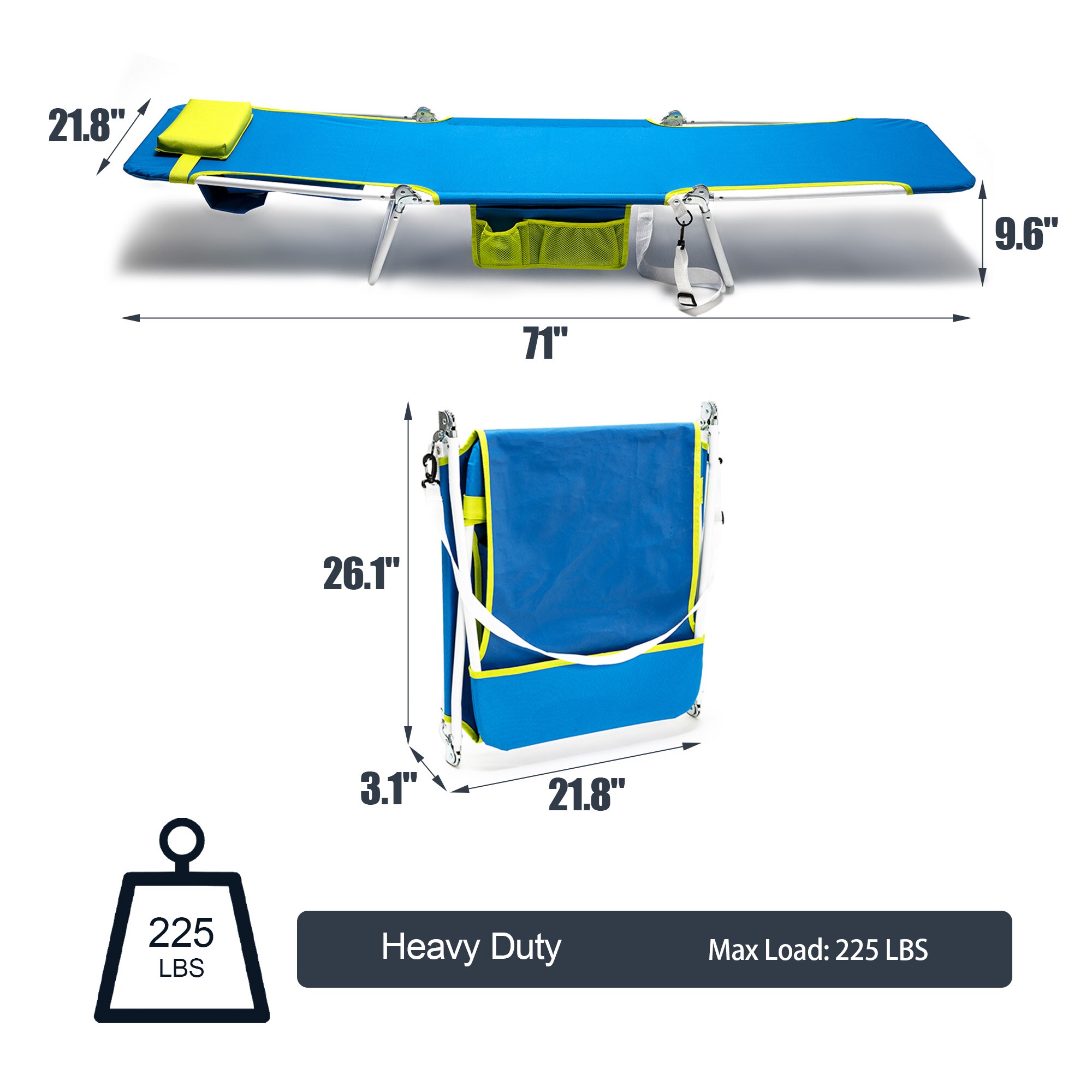 Clihome CL-CCAB2019XBU2 Beach-Camping-Chairs - View #4