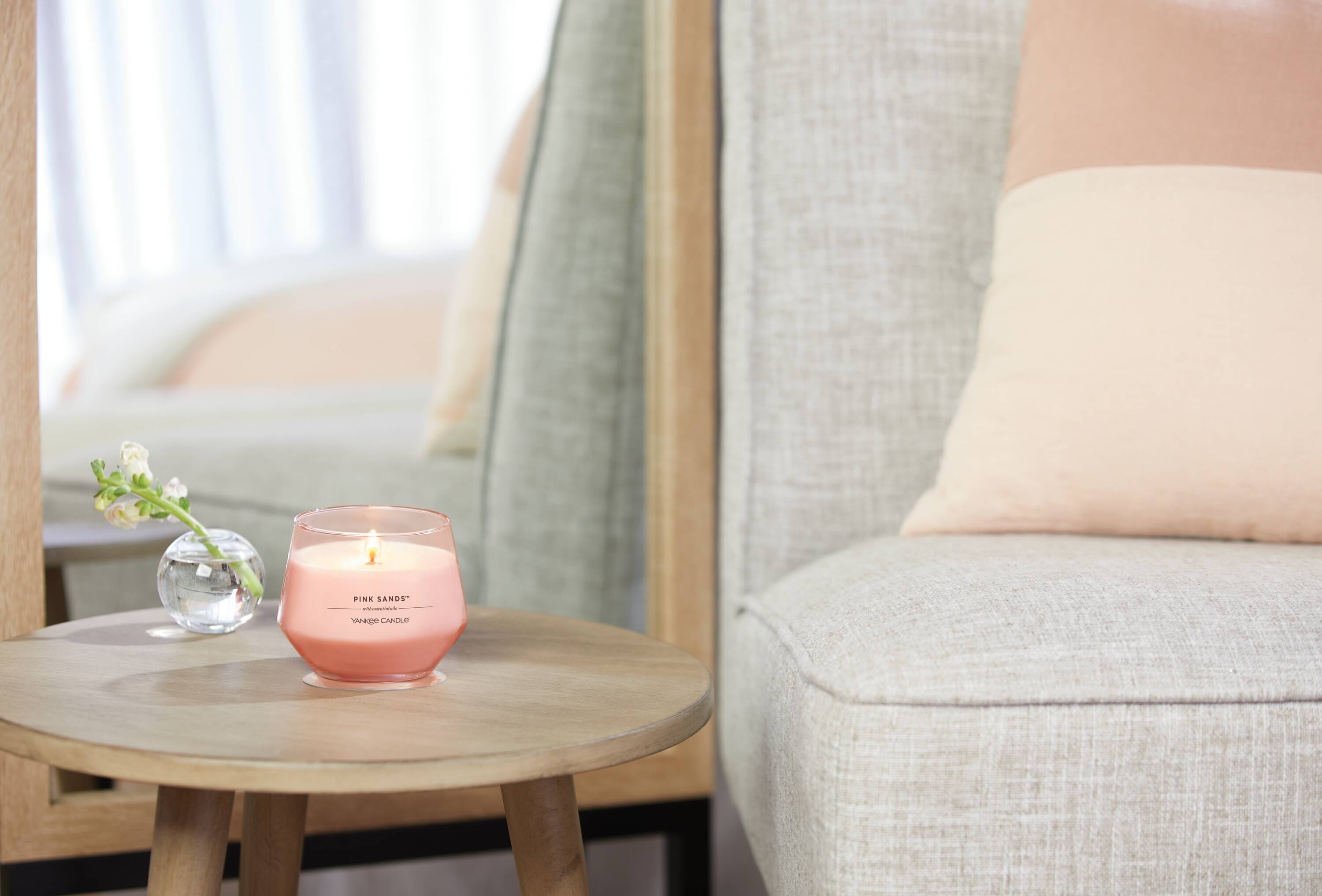 Soy Bliss Flameless Pink Sands 10 oz Scented Jar Candle