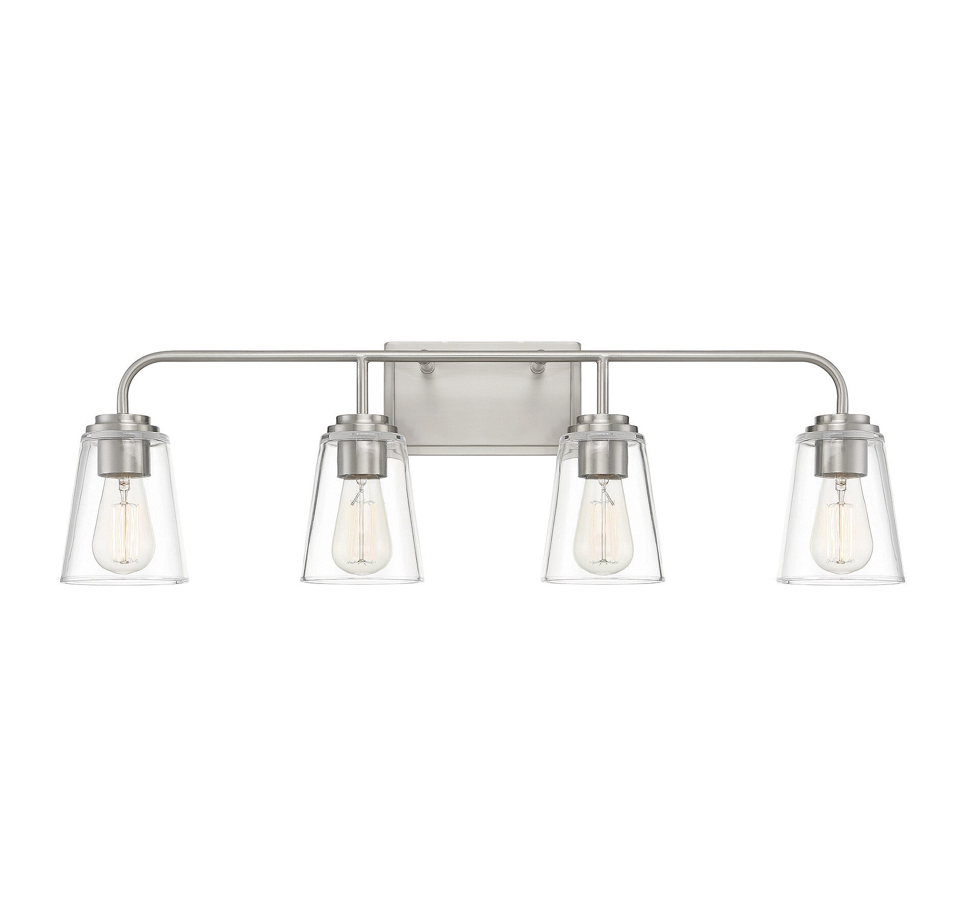 Meridian Lite Trends M80045BN Meridian 32-in 4 -Light Brushed Nickel Farmhouse Vanity light