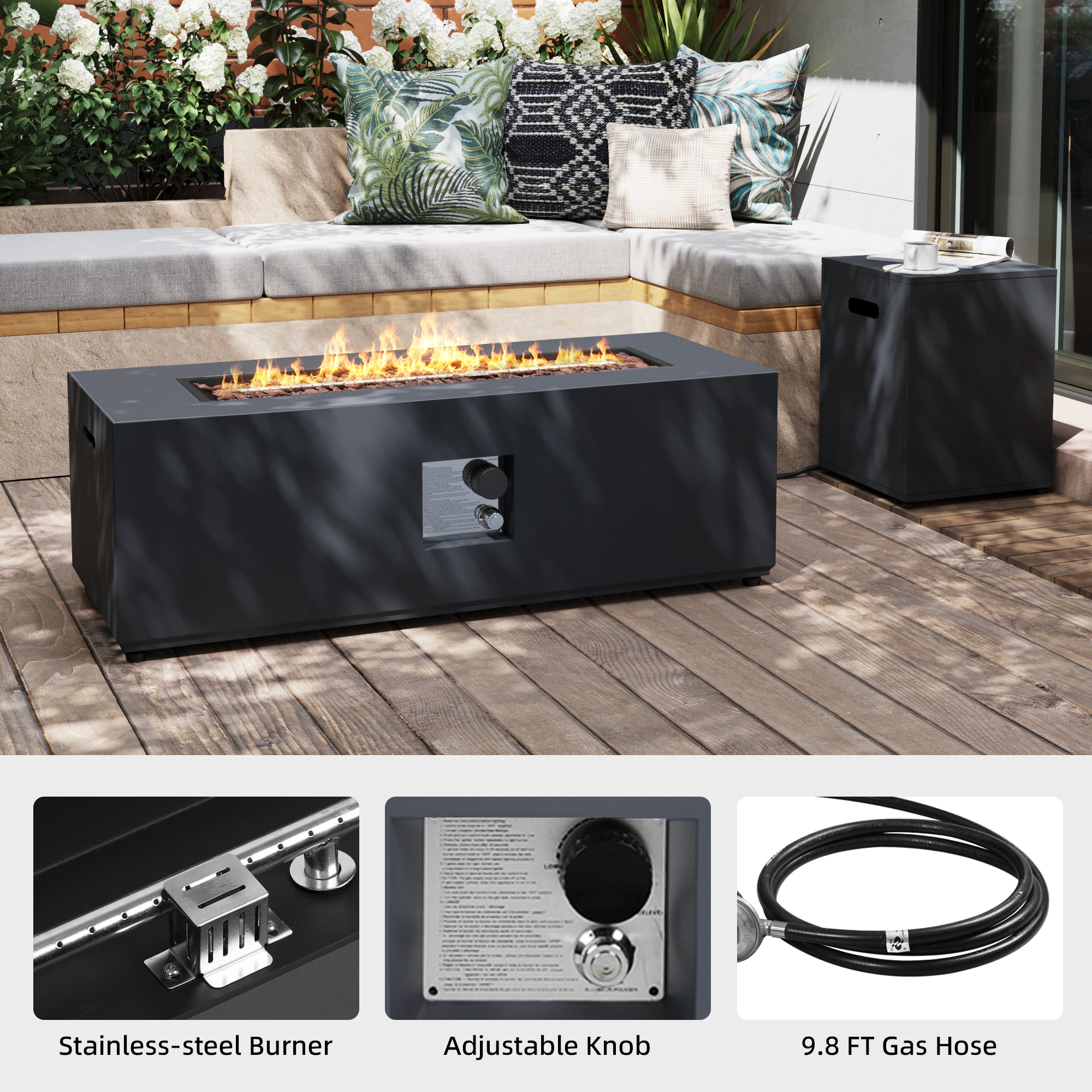 UPHA PL-42TPCFX-DK-K Outdoor-Gas-Firepits - View #4