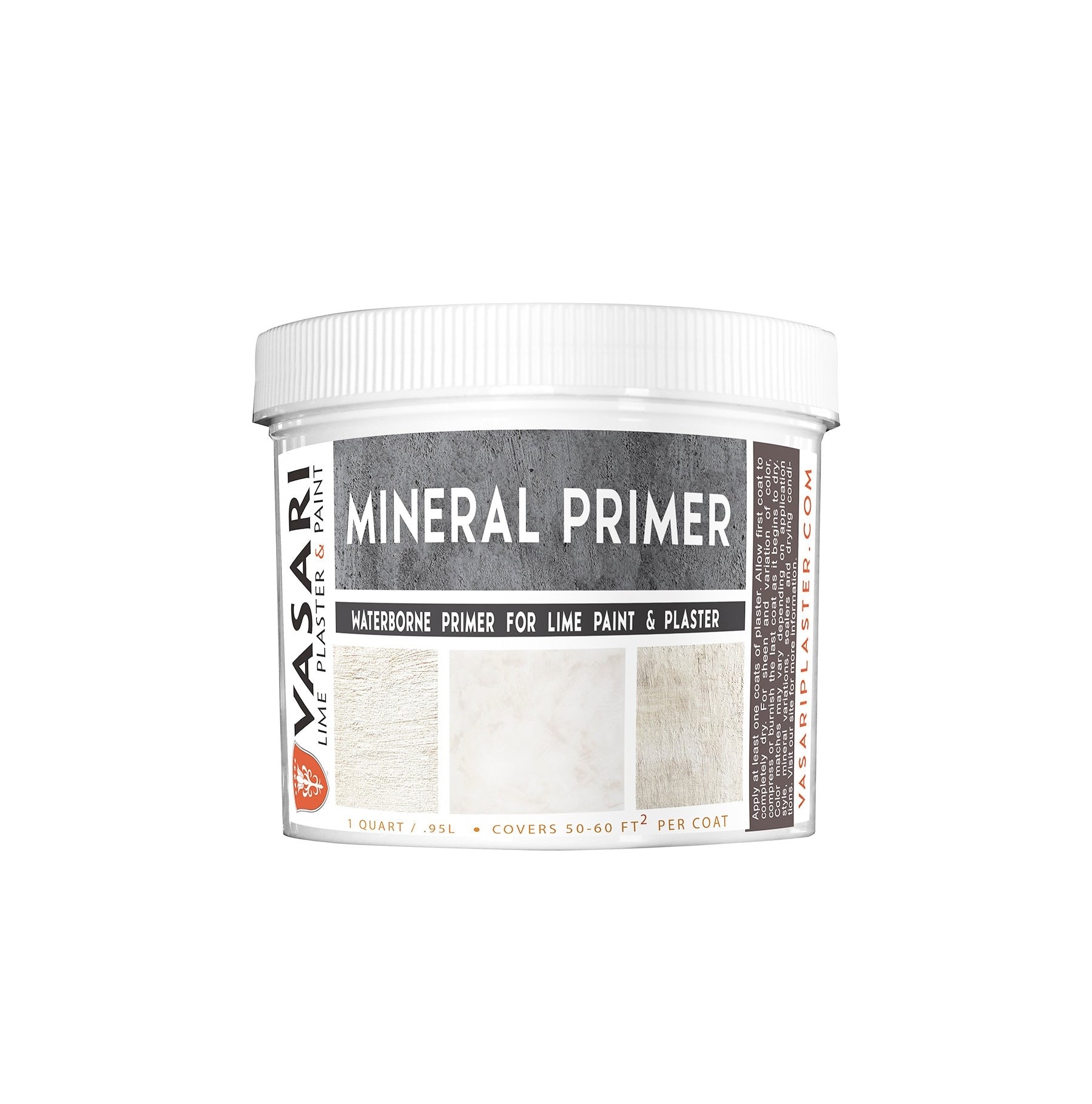 Vasari Lime Plaster & Paint | Mineral Primer| Made from Natural Lime and Powdered Marble | Size: 1 Quart