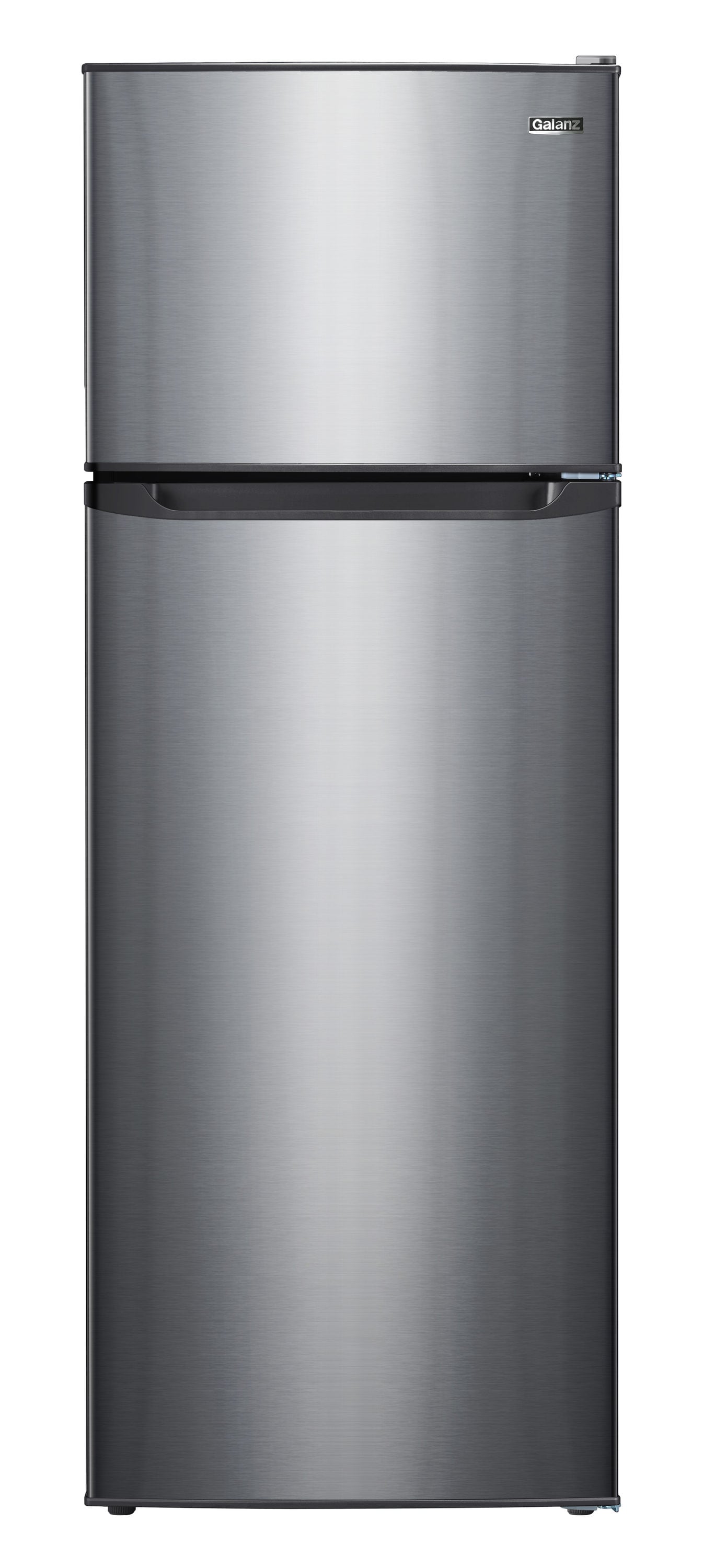 Galanz Refrigerator 12-cu ft Counter-depth Top-Freezer Refrigerator with  Ice Maker (Stainless Steel Look) ENERGY STAR in the Top-Freezer  Refrigerators department at