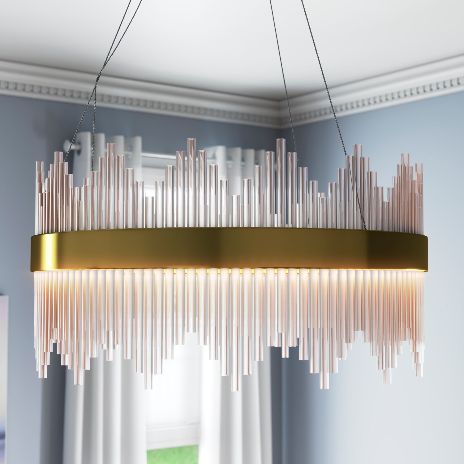 Scott Living Marion Soft Gold Modern/Contemporary Chandelier