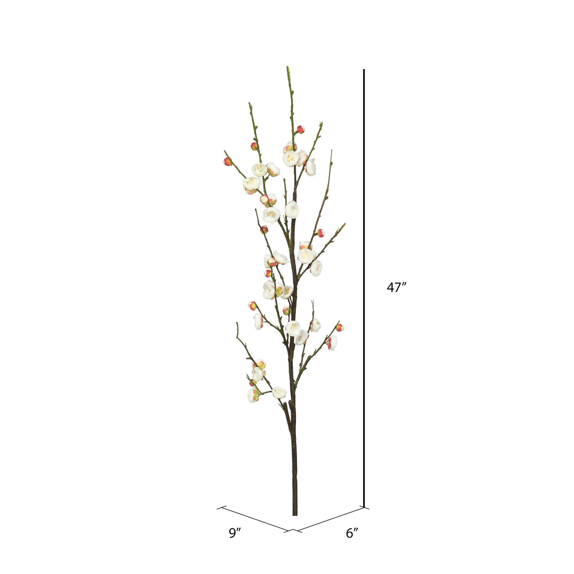 Vickerman 47-in Cream Indoor Plum Blossom Artificial Flower At Lowes.com