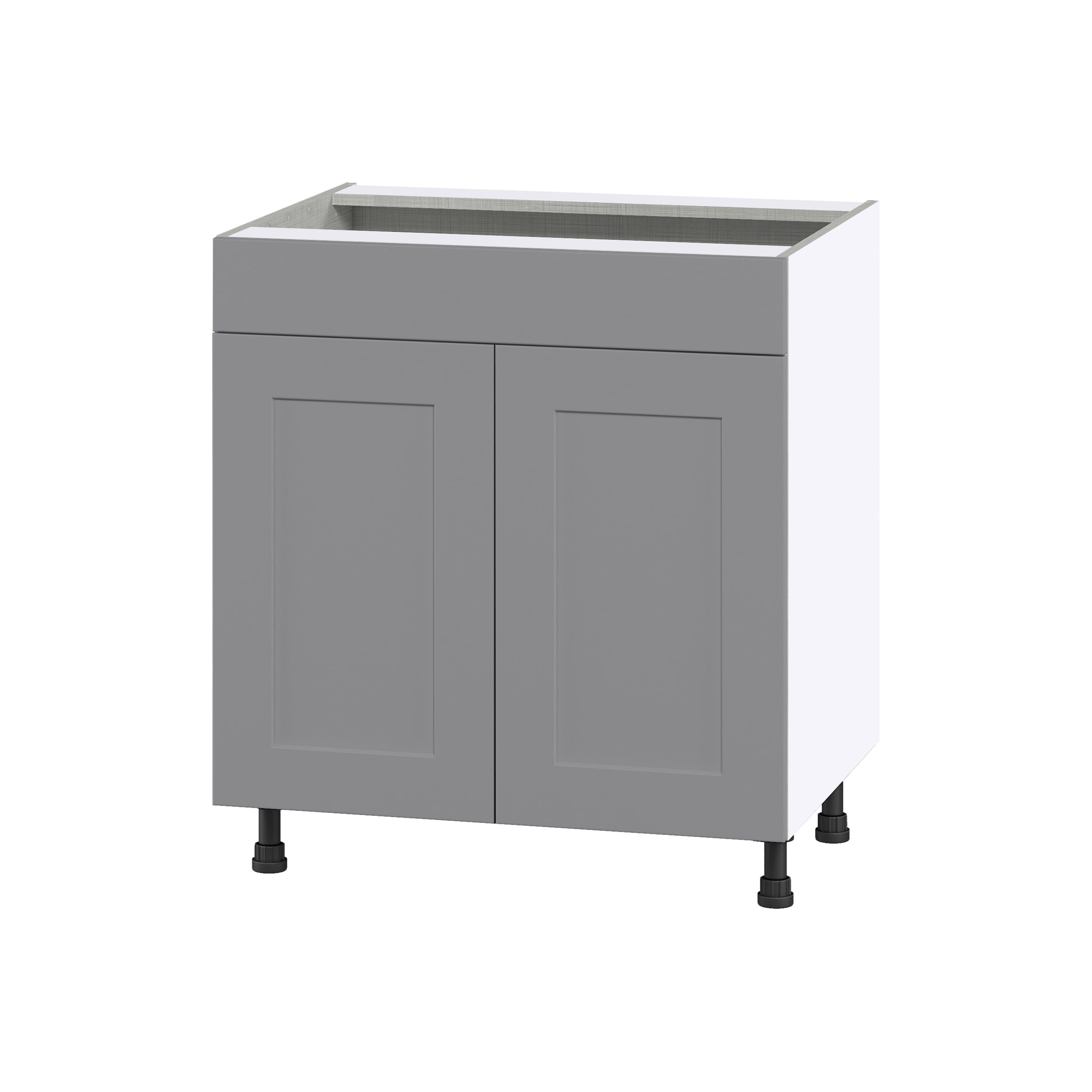 Hugo&Borg DSSB30FF-BM Beaumont 30-in W x 34.5-in H x 24-in D Slate Gray Sink Base Fully assembled Cabinet (Flat Panel Shaker)