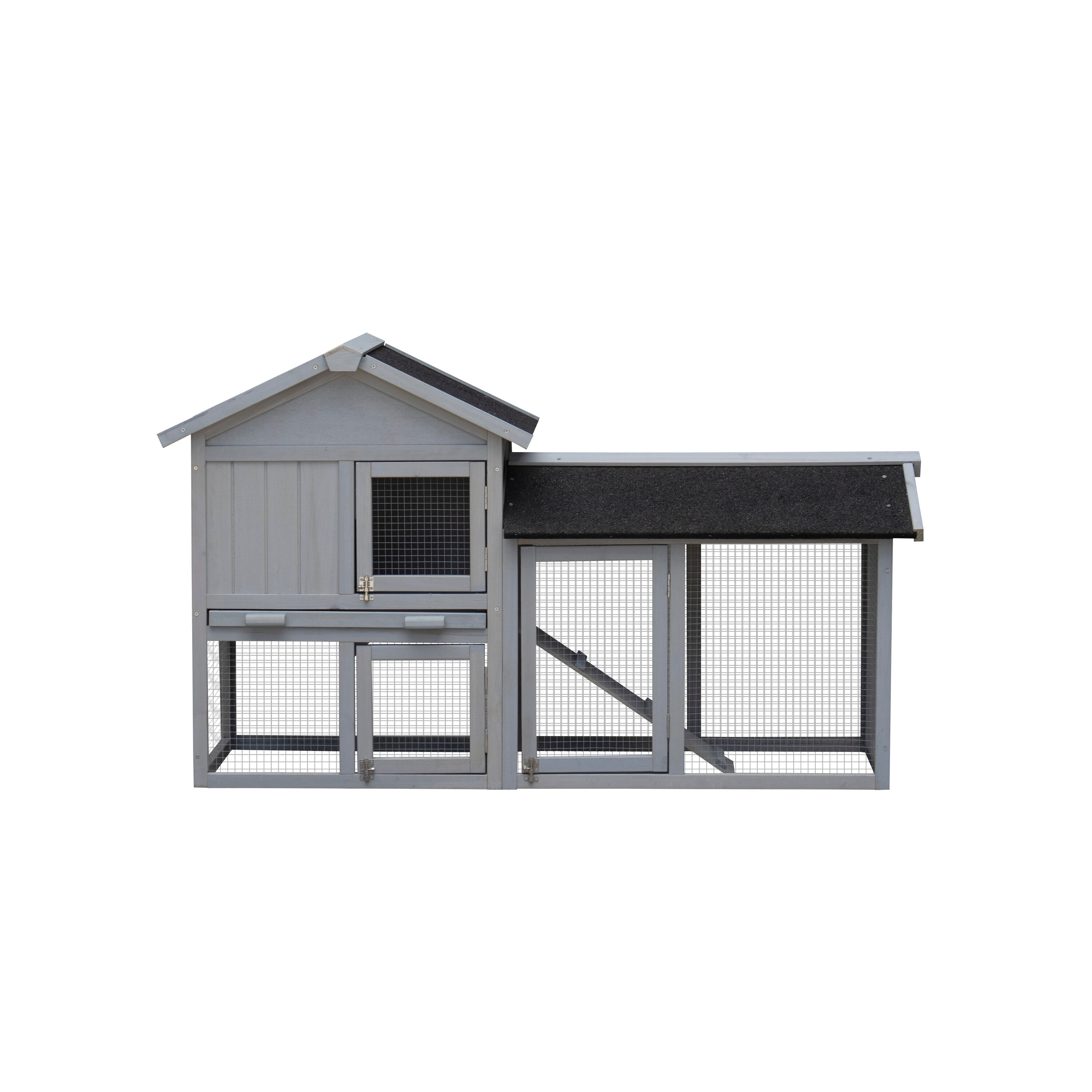 LIVIZA GIG-PS032GR Gray Wood Rabbit hutch