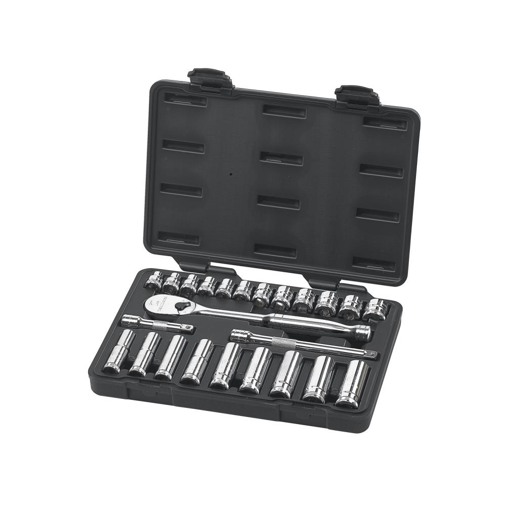GEARWRENCH 80559 GearWrench 24 Pc. 3/8-in Drive 6 and 12 Point Standard and Deep Metric Mechanics Tool Set