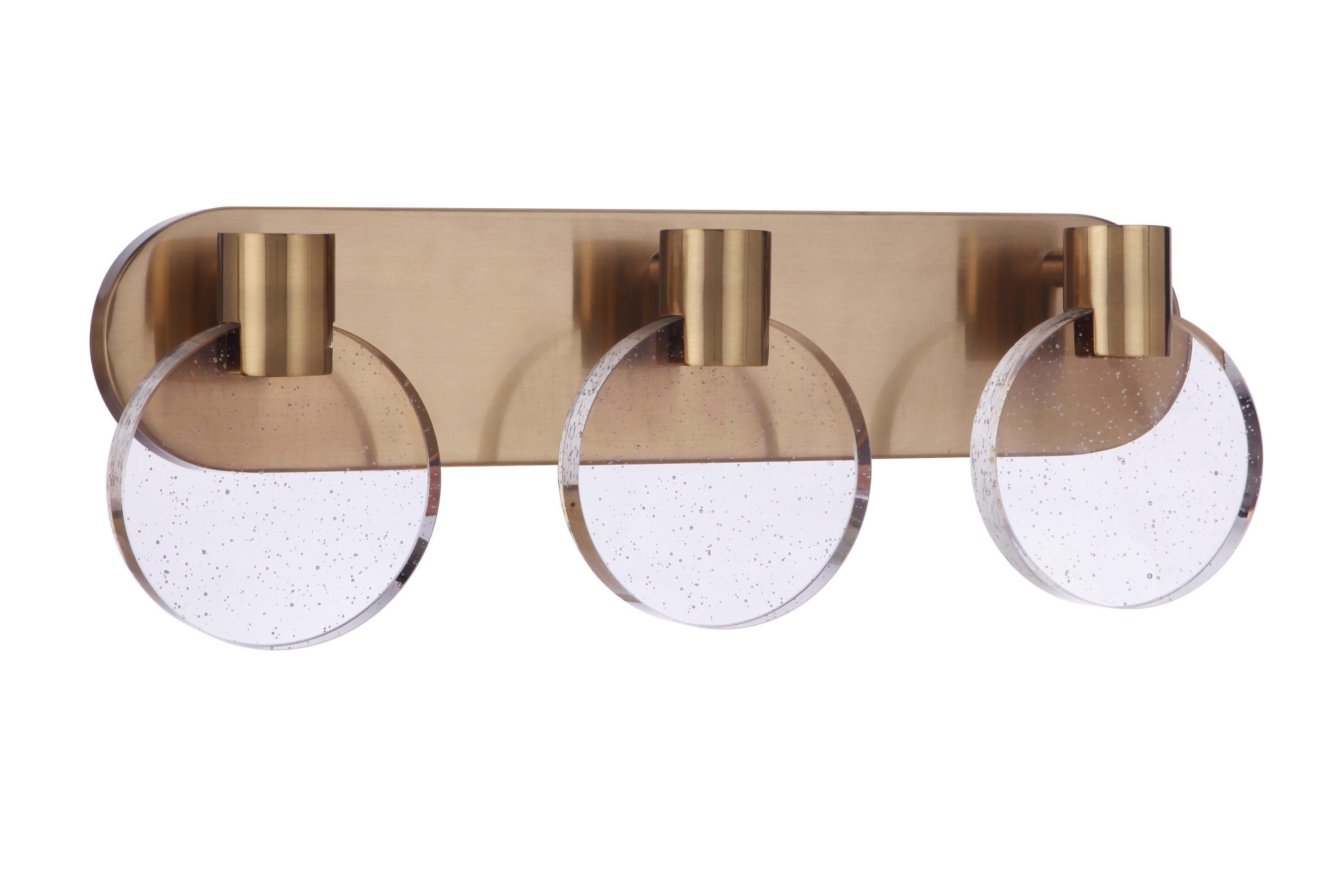 Craftmade 15122SB-LED Glisten 21.26-in 3 -Light Satin Brass Integrated LED Modern/contemporary Vanity light