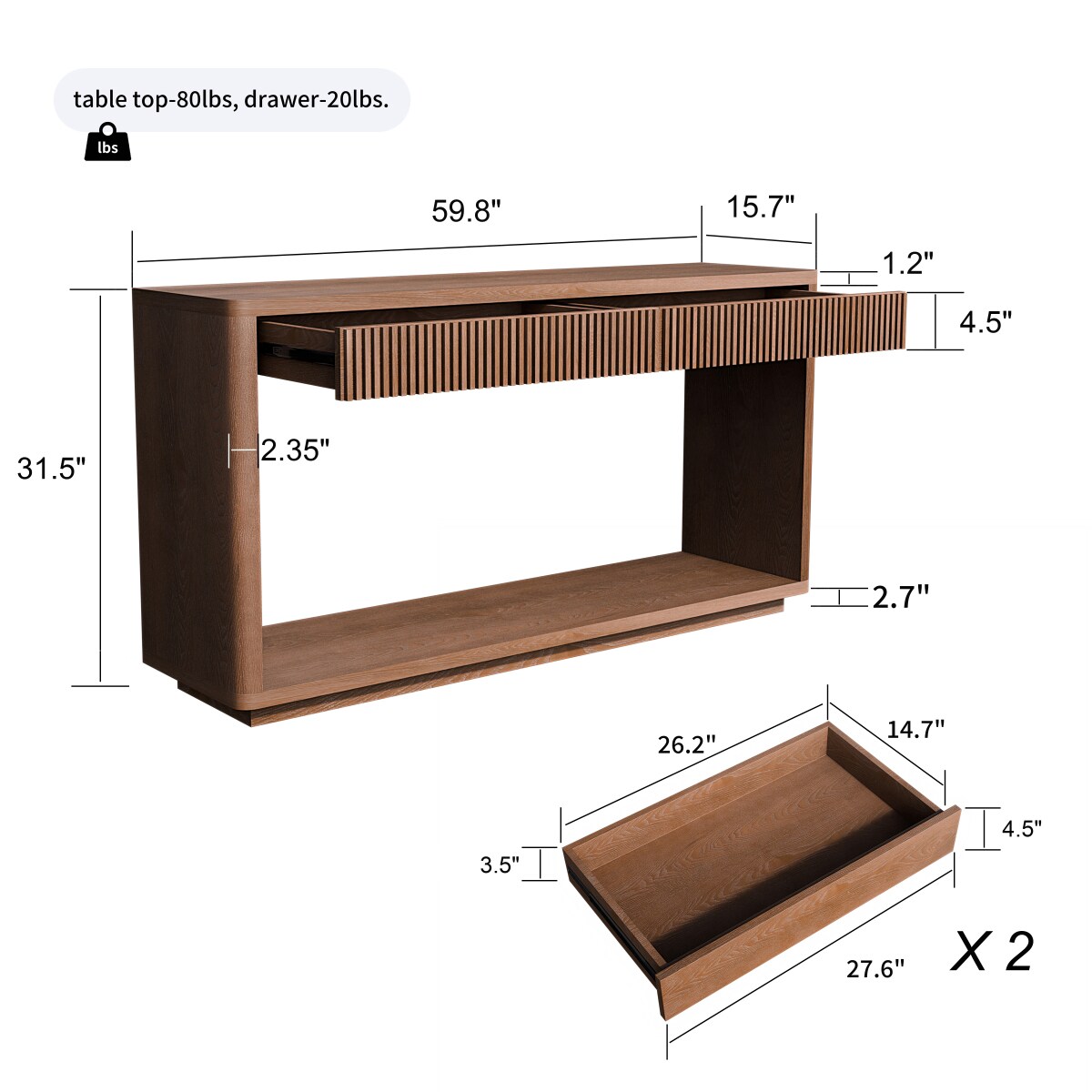 Streamdale Furniture W1435P337641 Console-Sofa-Tables - View #16