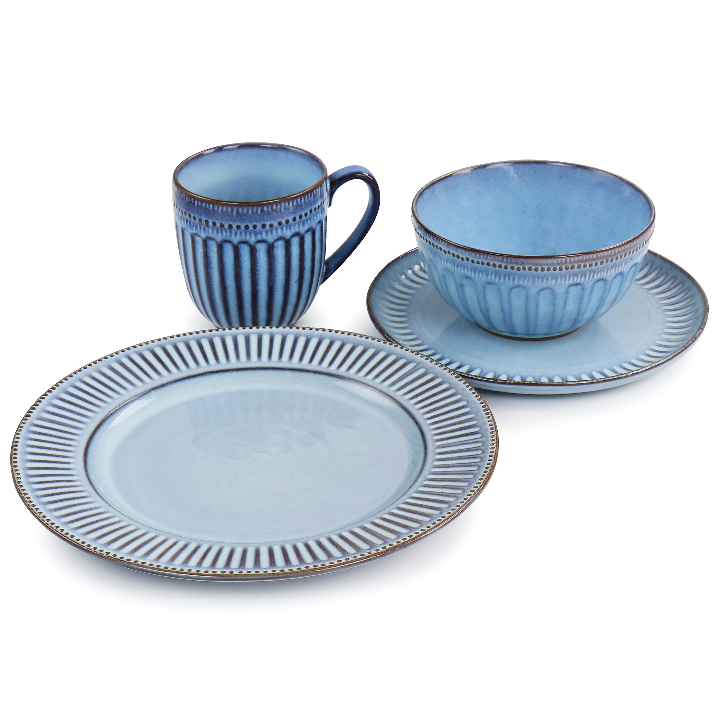 Mendocino 16-Piece Farmhouse Dinnerware Set