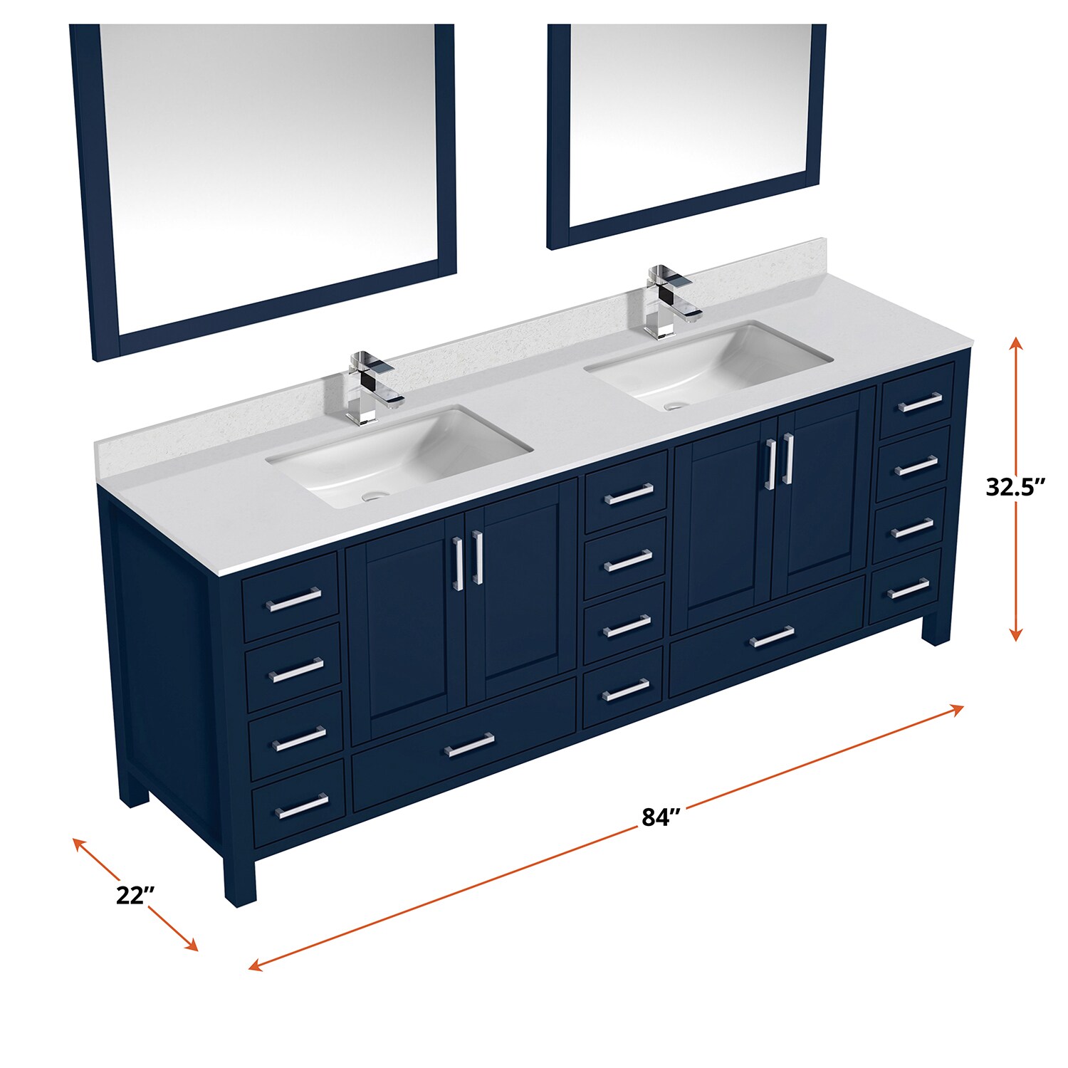 Lexora LJ342284DEWQM34F Bath-Vanity-Combo - View #5