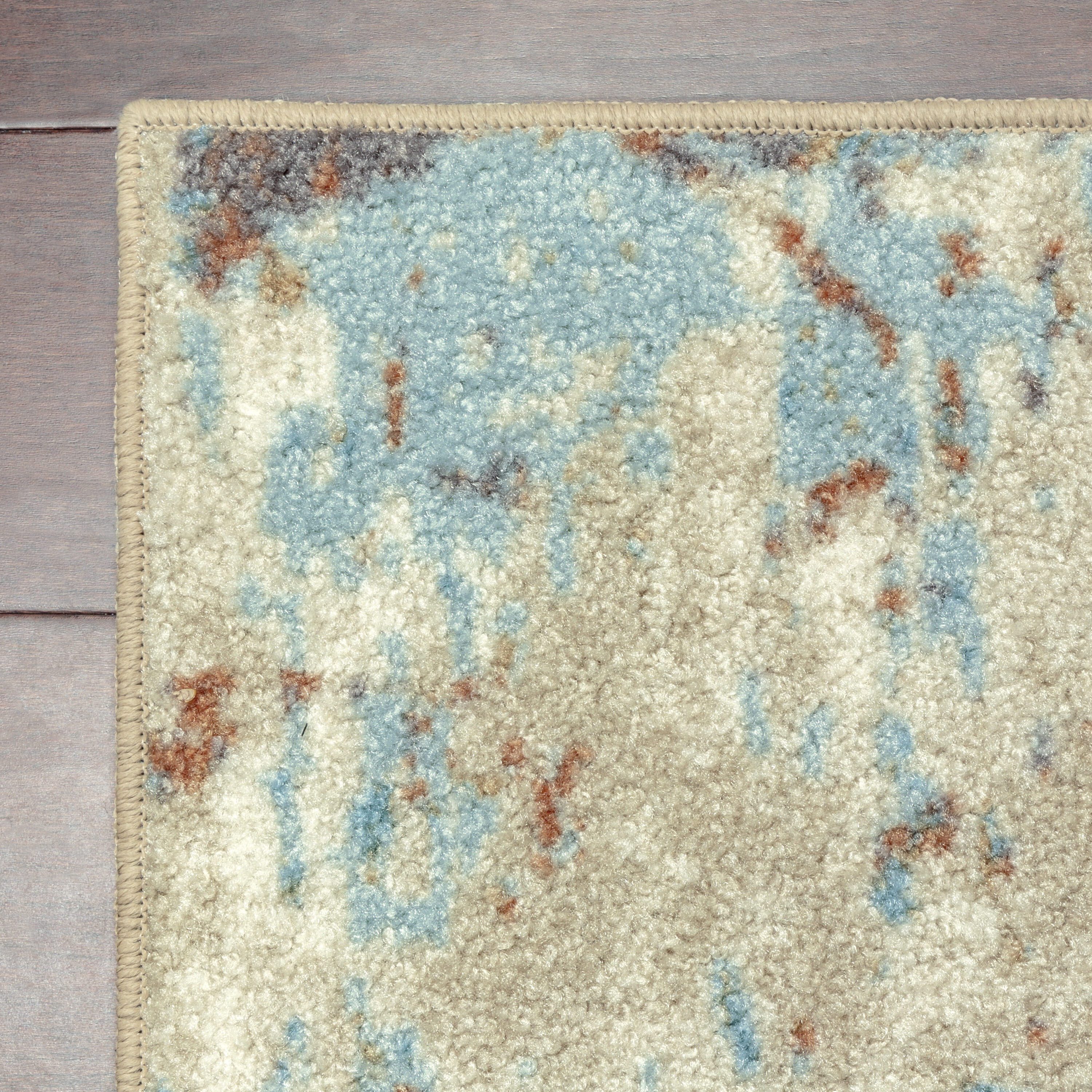 2' x 6' Multi-Color Nylon Runner Rug with Latex Backing