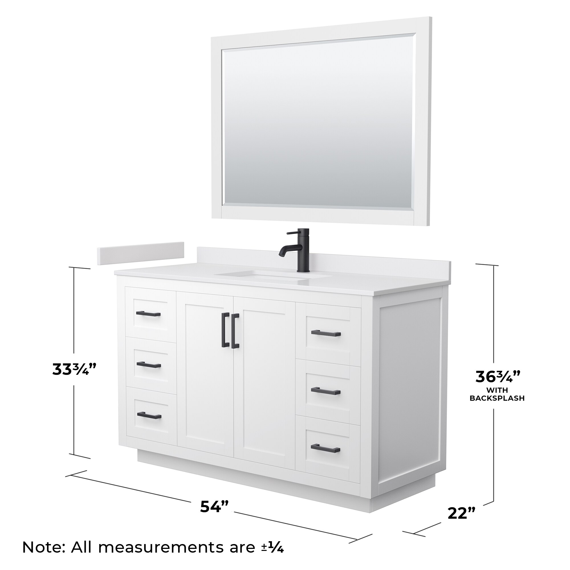 Wyndham Collection WCF292954SWBWCUNSM46 Bath-Vanity-Combo - View #6
