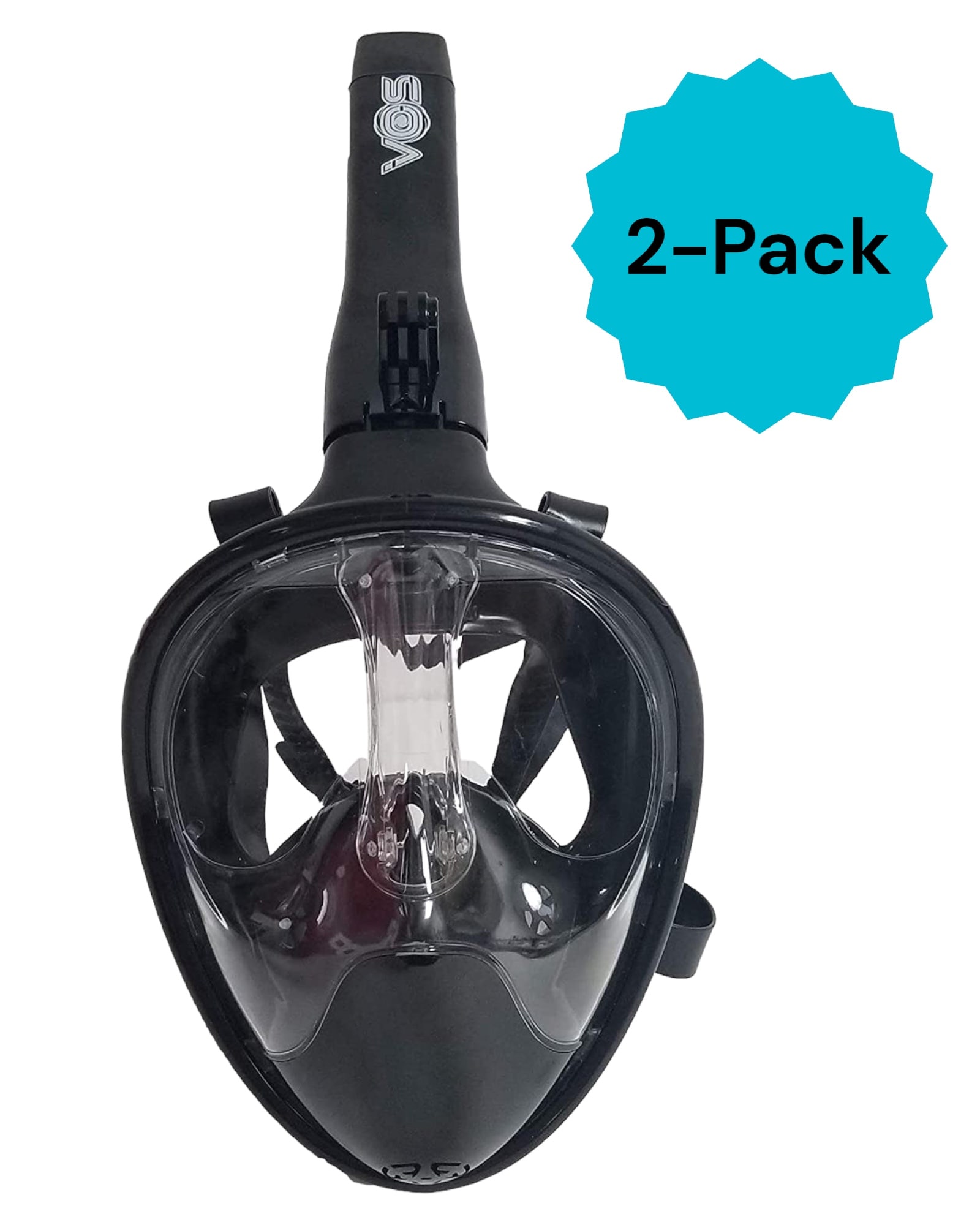 VOS VOS-SM-100 2 -Pack Snorkeling mask Black Snorkel set