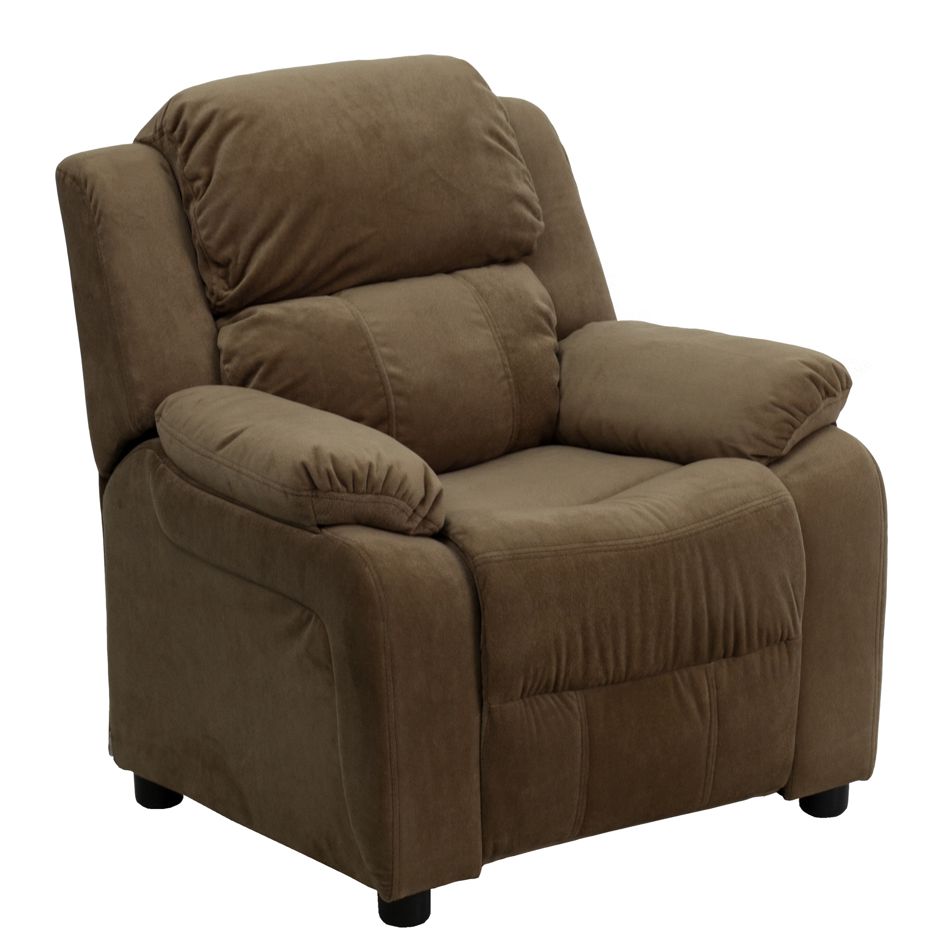 Flash Furniture 847254018340 28-in Brown Microfiber Upholstered Kids Accent Chair