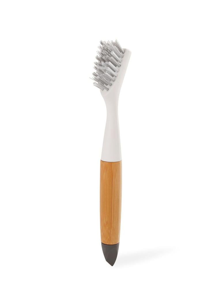 9" Pot Scrub Brush Purple Poly Fiber White Poly handle LOT#9197PL 