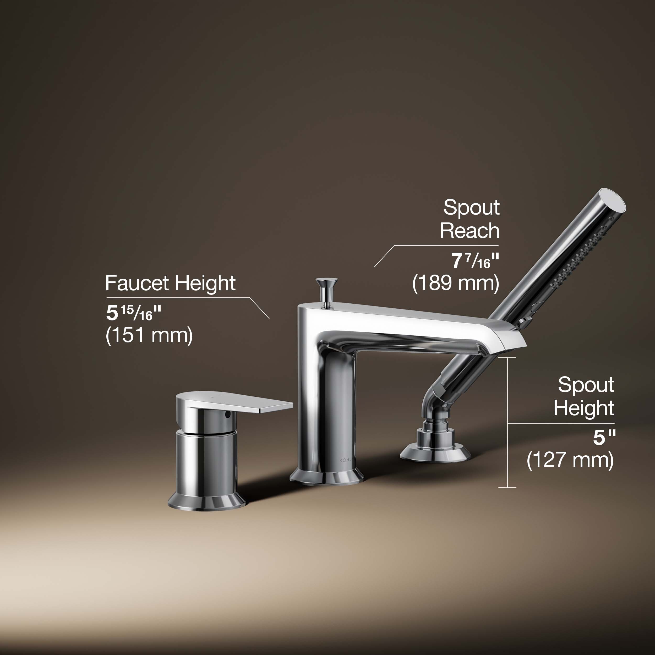 KOHLER K-97070-4-CP Roman-Tub-Faucets - View #3