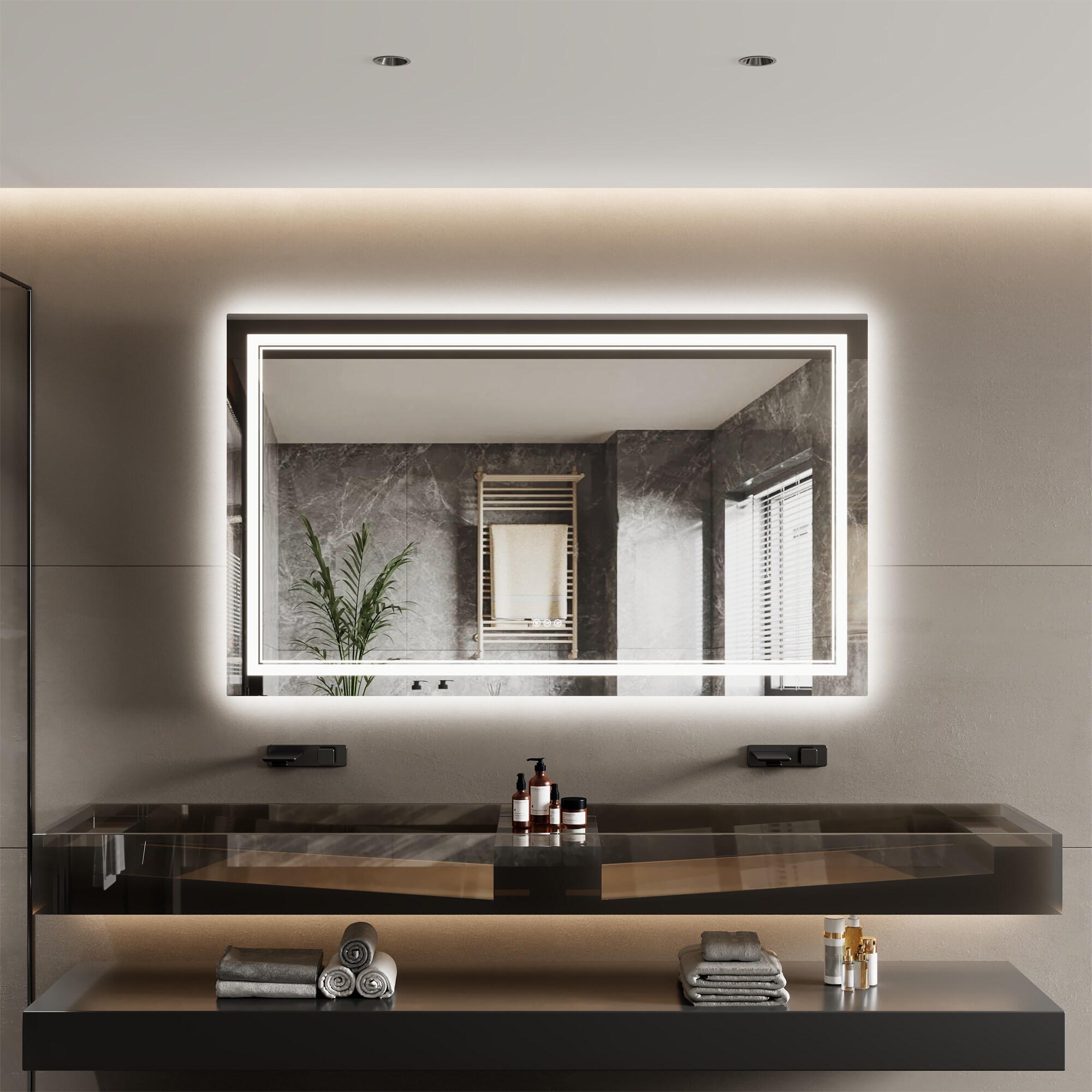 Garvee 06ZHBDPSYYJNVGQM Framed-Bath-Mirrors - View #5