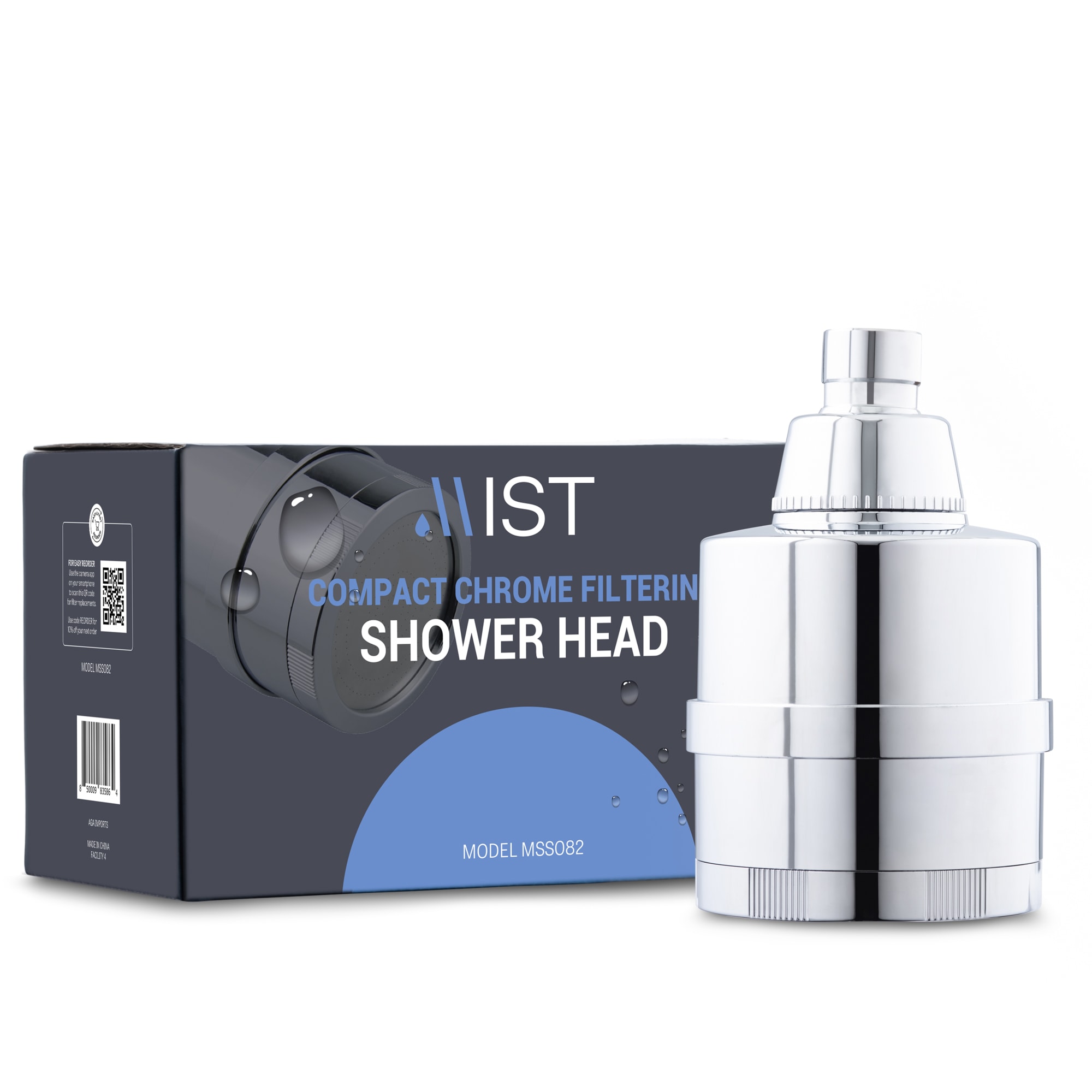 FEELSO Shower Head and 15 Stage Shower Filter, High Output Hard Water  Softener Showerhead with Filter Cartridge 