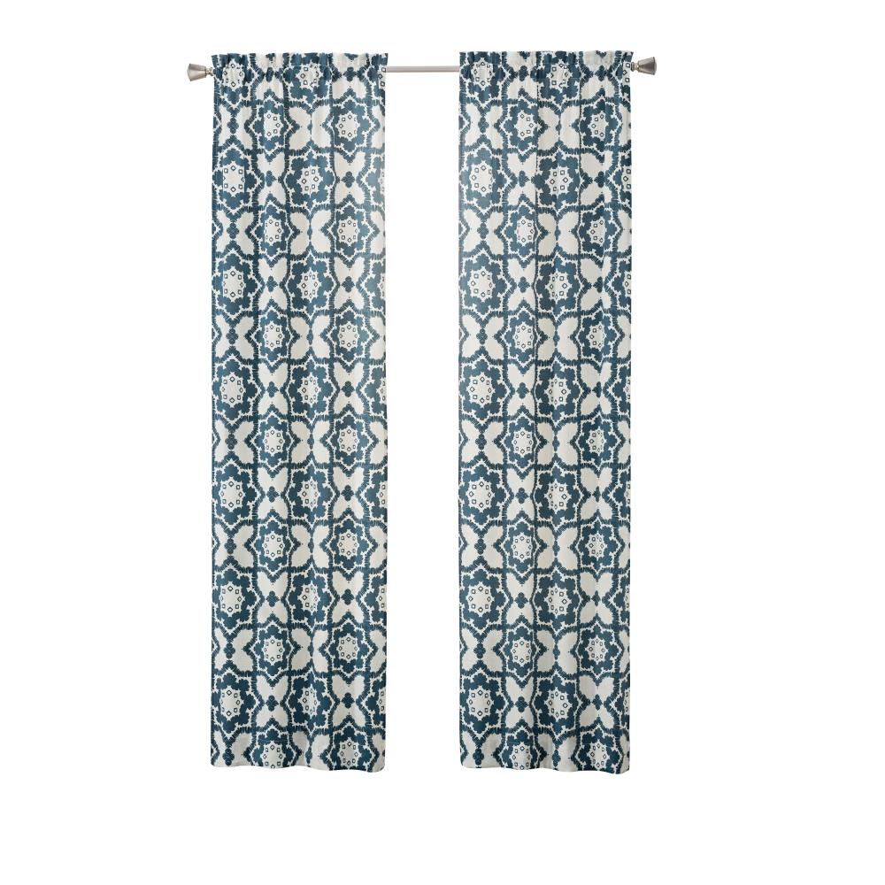 Pairs To Go 16389056X063BLU 63-in Blue Polyester Light Filtering Rod Pocket Curtain Panel Pair
