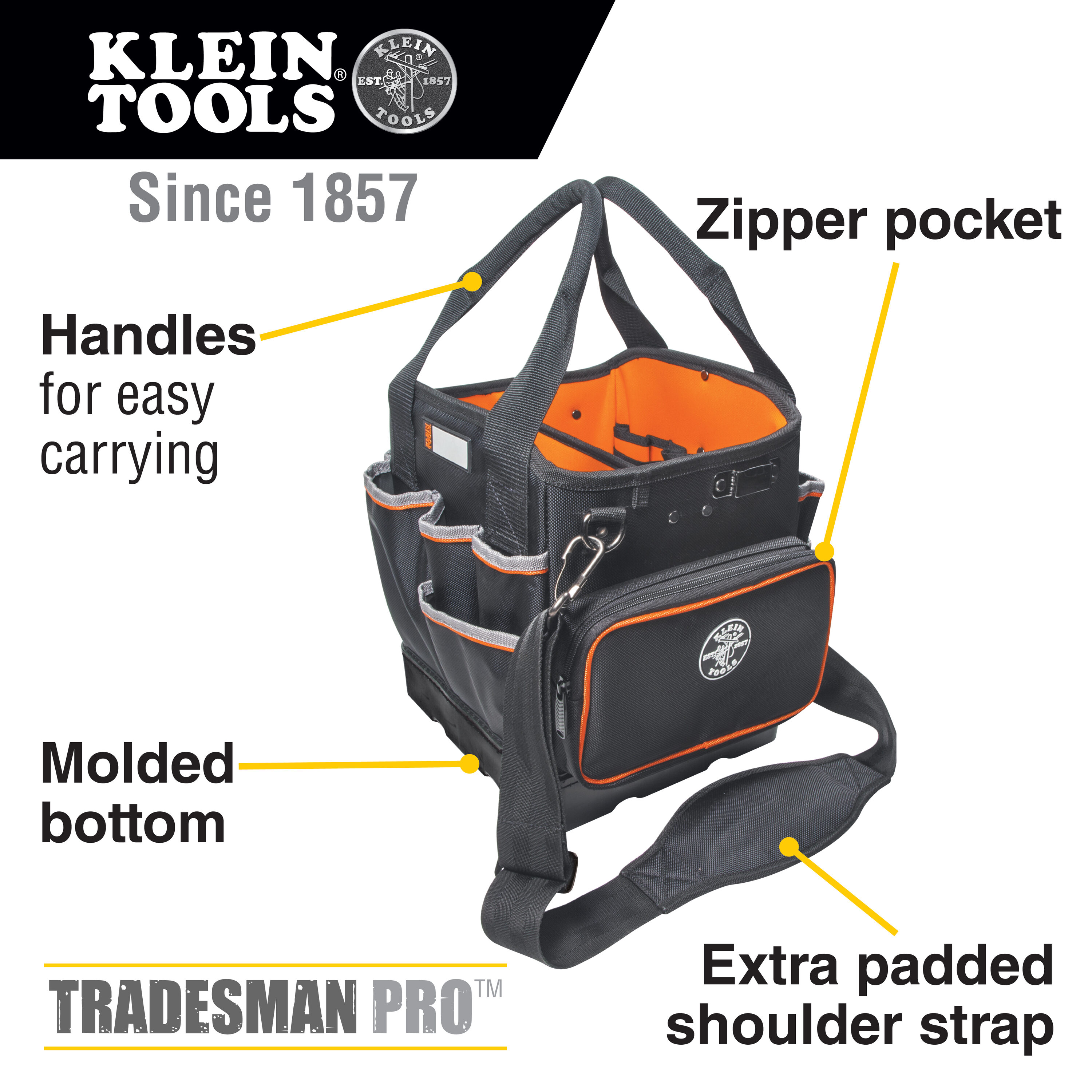 Klein Tools 15 in. Ballistic Nylon Tool Bag 5200-15 - The Home Depot