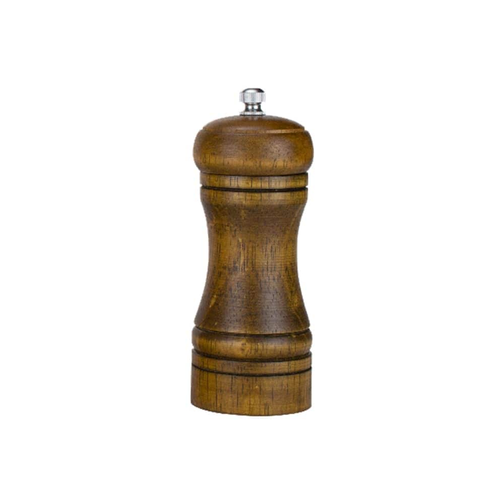 Aoibox  5 Inch Natural Wood Manual Salt and Pepper Grinder Mill with Adjustable Coarseness and Refillable Design