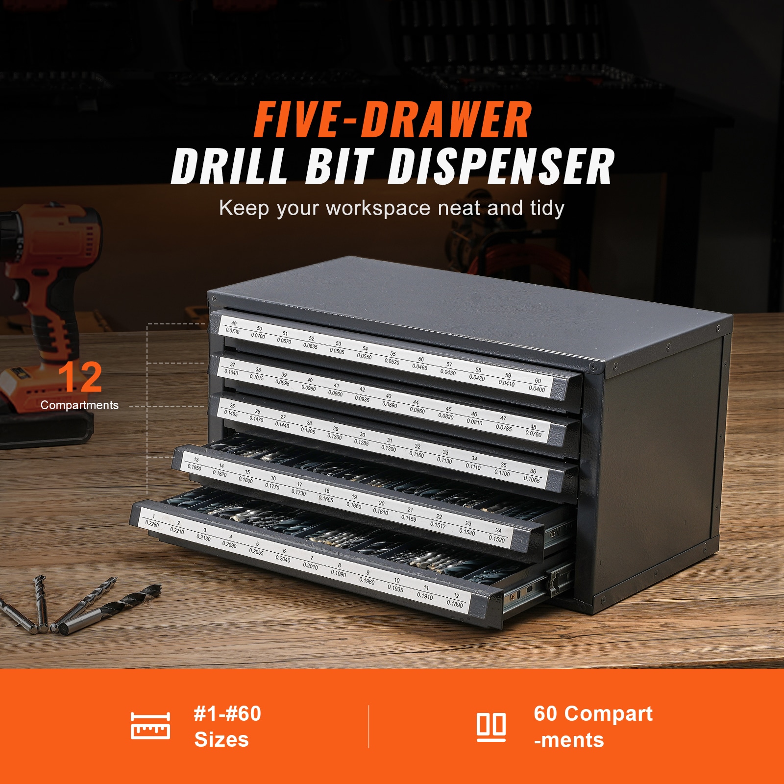 VEVOR WCZTFPXD160WCGXXBV0 Tool-Boxes - View #3