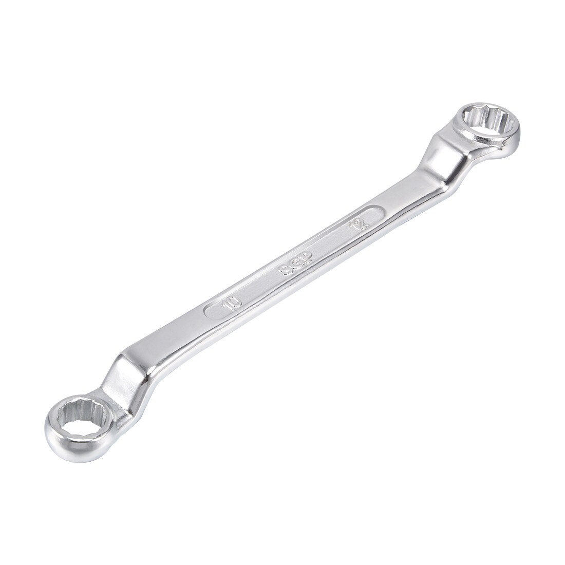 Unique Bargains 10mm x 12mm Metric 12 Point Offset Double Box End Wrench Chrome Plated Cr-V Steel #S26030900UX0777
