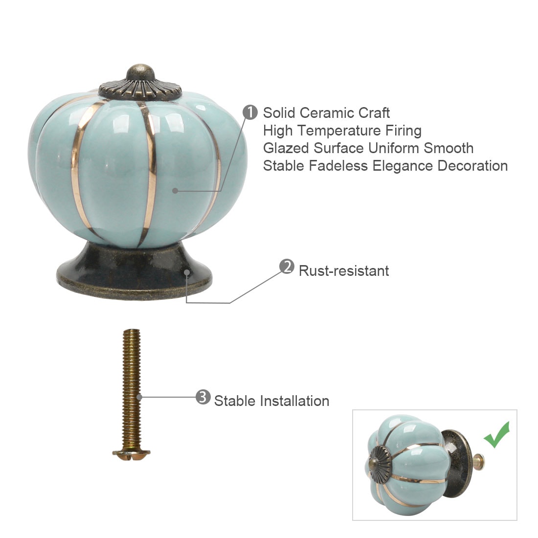 Unique Bargains S25111701UX1016 Cabinet-Knobs - View #8