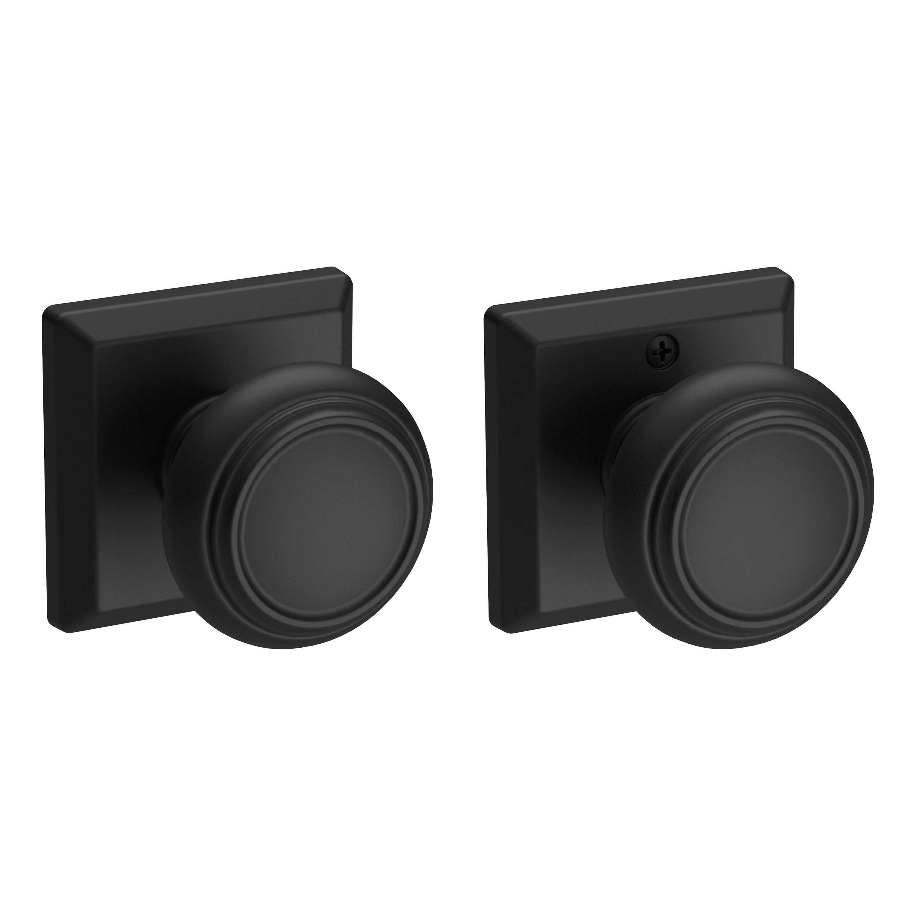 Baldwin PSTRATSR190 Satin Black Interior Hall/Closet Passage Door Knob