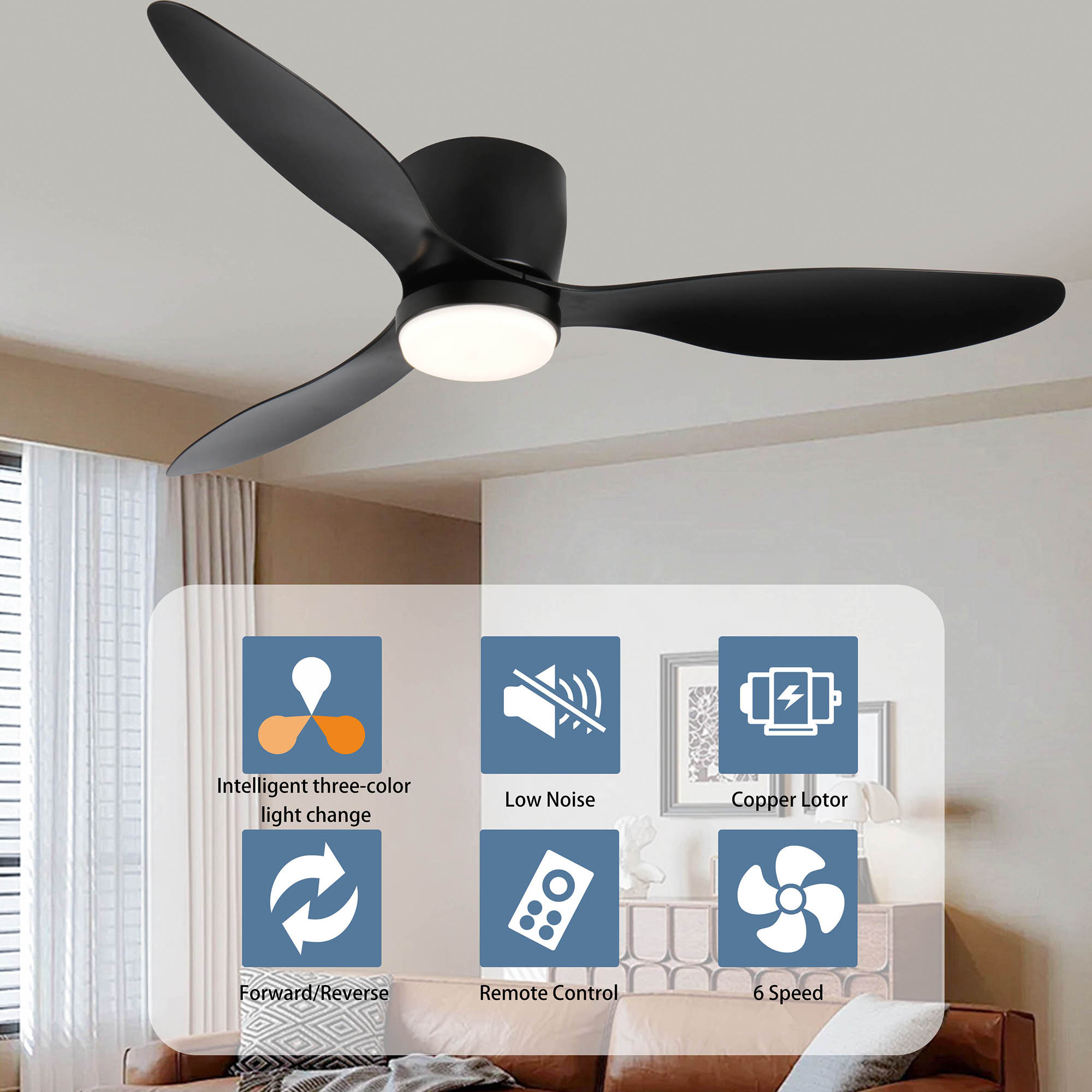 SINOFURN SYD130001BK Ceiling-Fans - View #6