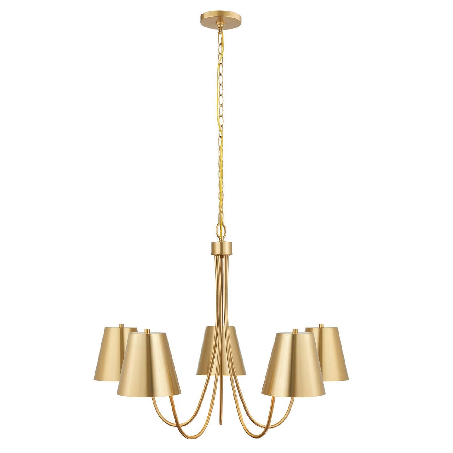 Trade Winds Lighting TW14358NB Chandelier in Natural Brass