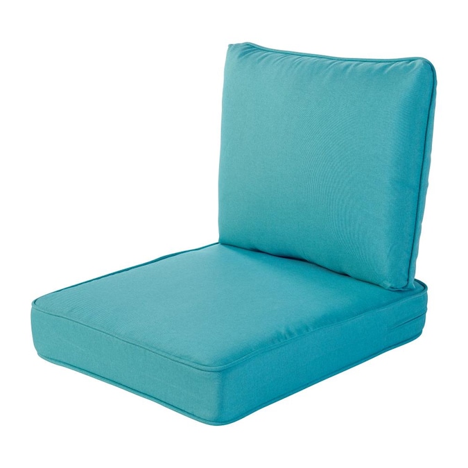 Turquoise Deep Seat Patio Chair Cushion, Turquoise Outdoor Patio Chair Cushions