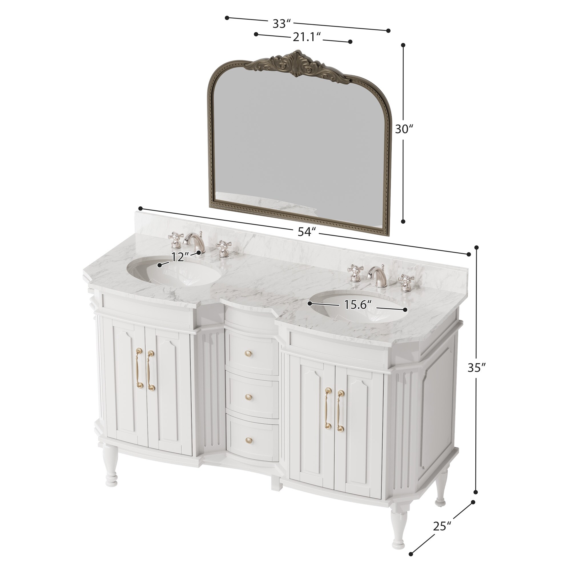 VOUA SAF-DSRCJ-YE Bath-Vanity-Combo - View #9