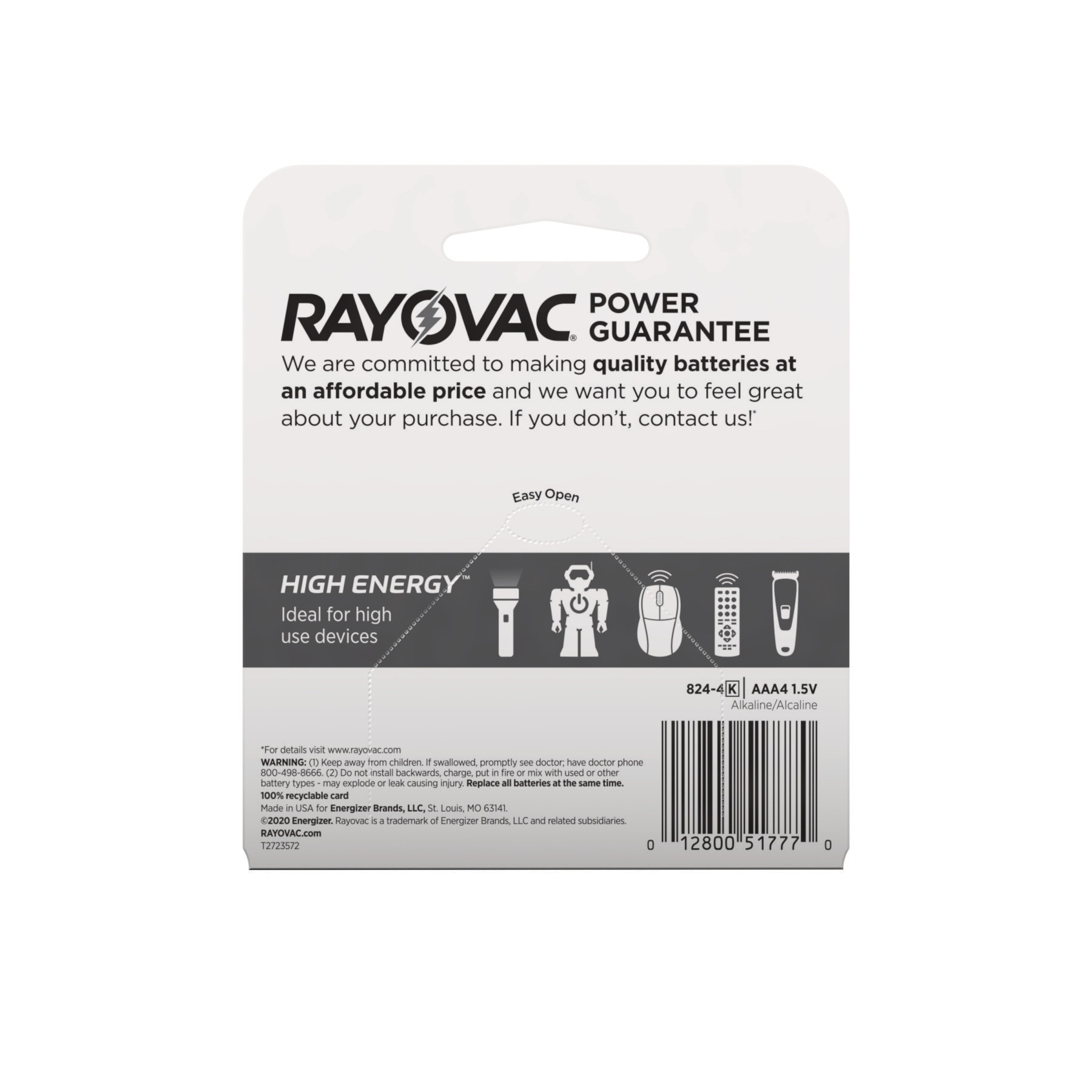 Rayovac 824-4TJ Aaa-Batteries - View #2
