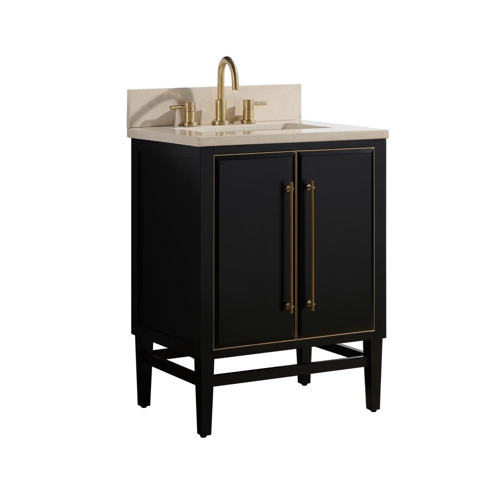 Avanity Mason 24-in Black Undermount Single Sink Bathroom Vanity With ...