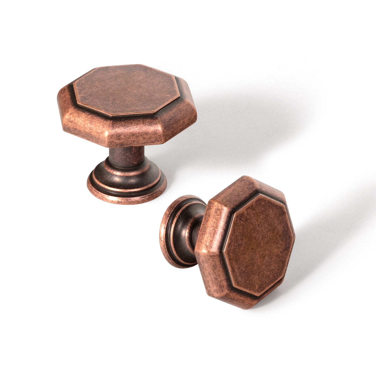Miaokesen 2201AC-DK 1-2/5-in Antique Copper Mushroom Classic Cabinet Knob 6 -Pack