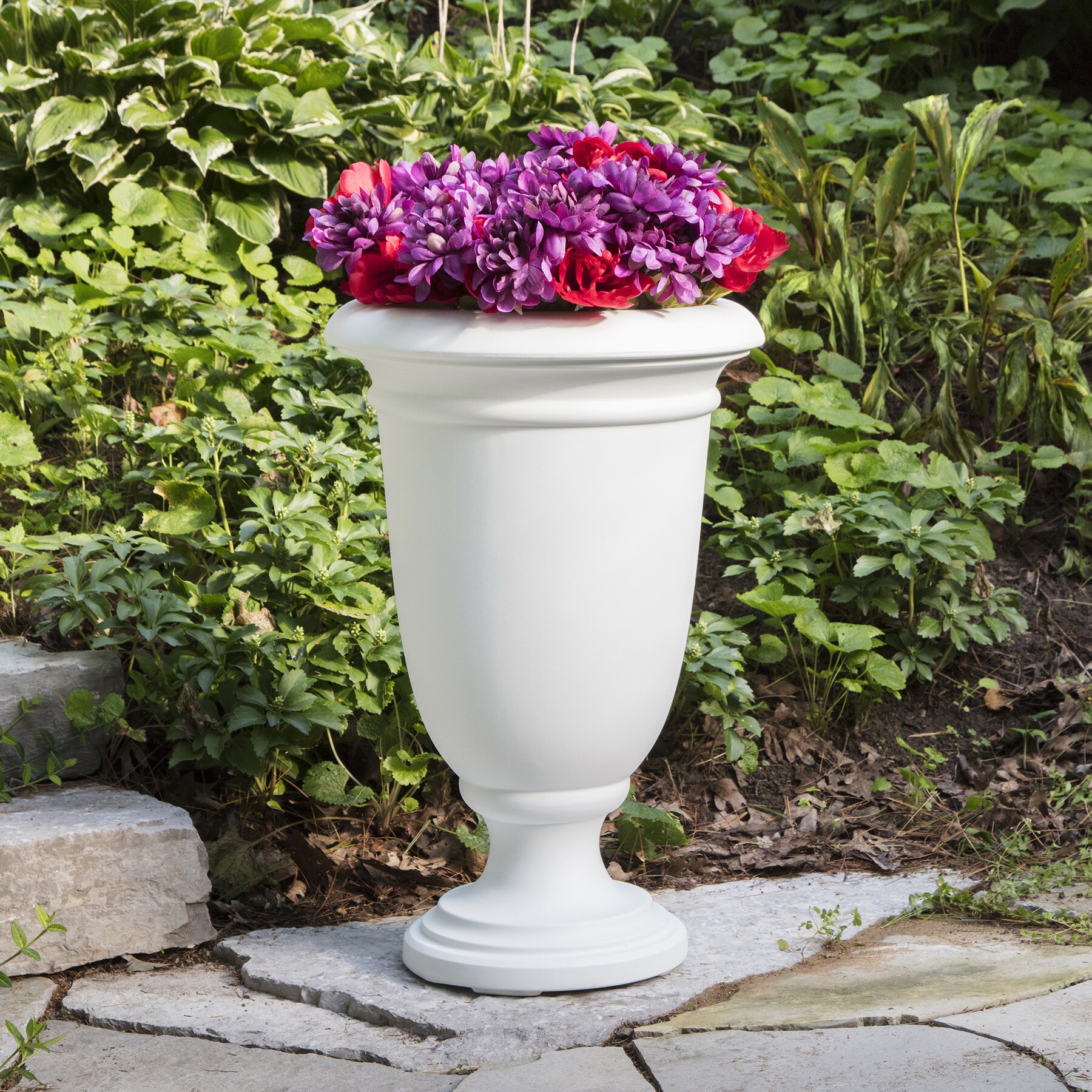 Mayne Ellington 24in Tall Planter - White - 15.6in L x 15.6in W x