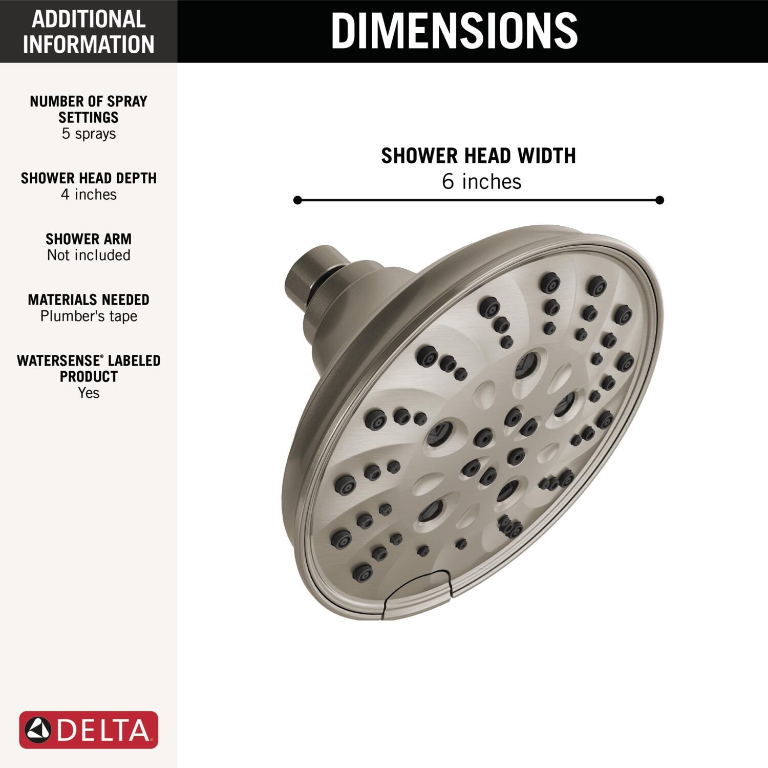 Delta 52669-SS-PR Fixed-Showerhead - View #2