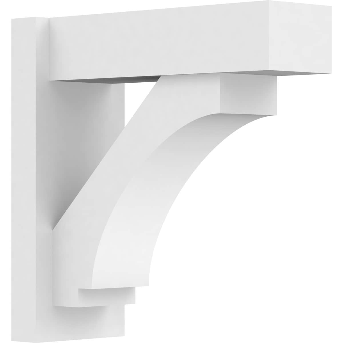 Ekena Millwork OUTP07X18X18IMP05 7-in W X 18-in D X 18-in H Imperial Architectural Grade PVC Outlooker with Block Ends