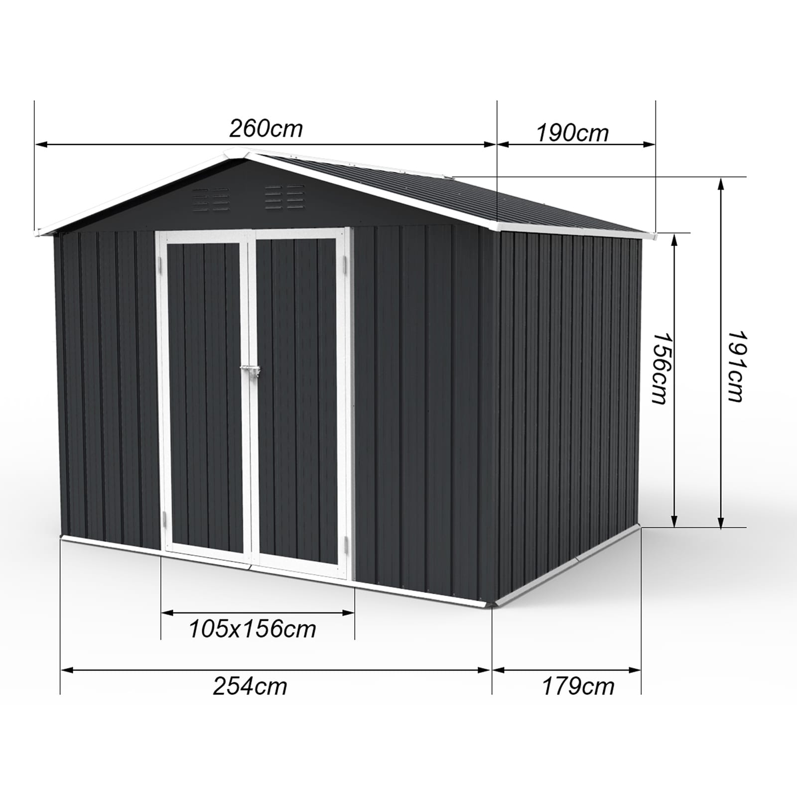 WELLFOR TACW54009 Metal-Storage-Buildings-Sheds - View #3