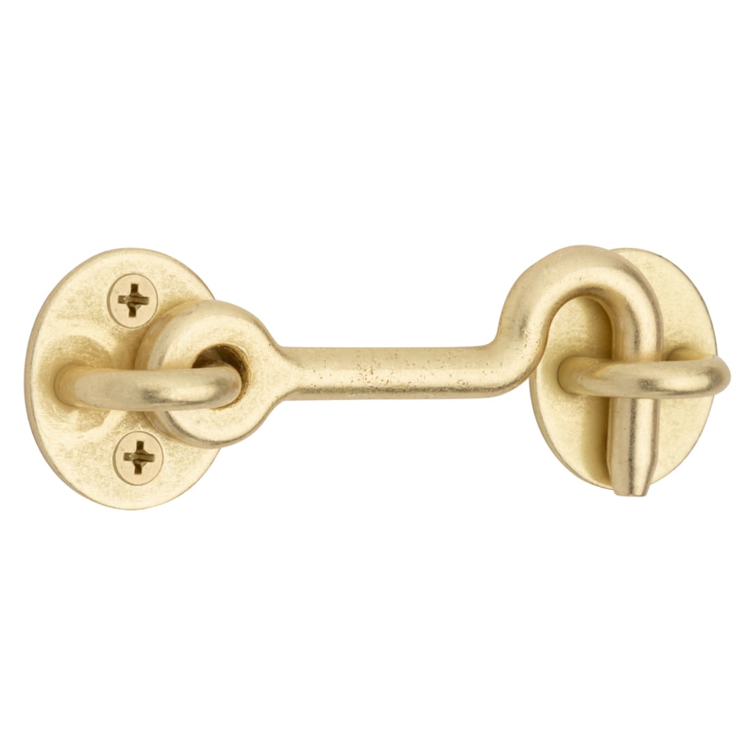 National Hardware 4 in. L Brushed Gold Steel Hook and Eye Closure 1 pc #EJD5036536
