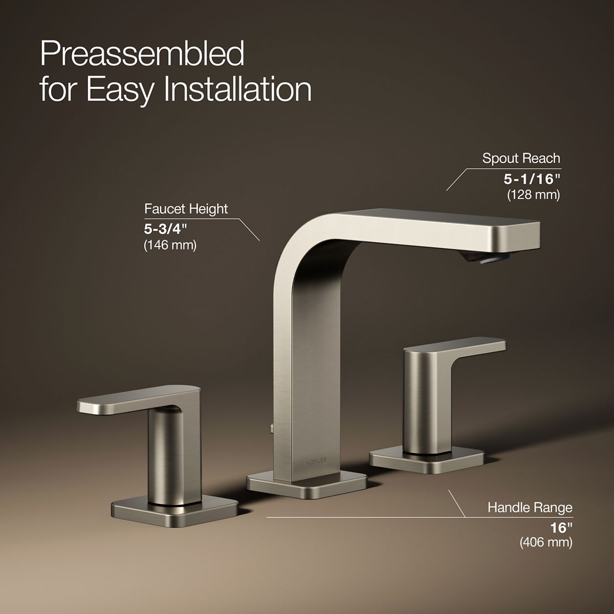 KOHLER K-23484-4N-BN Lavatory-Faucets - View #4