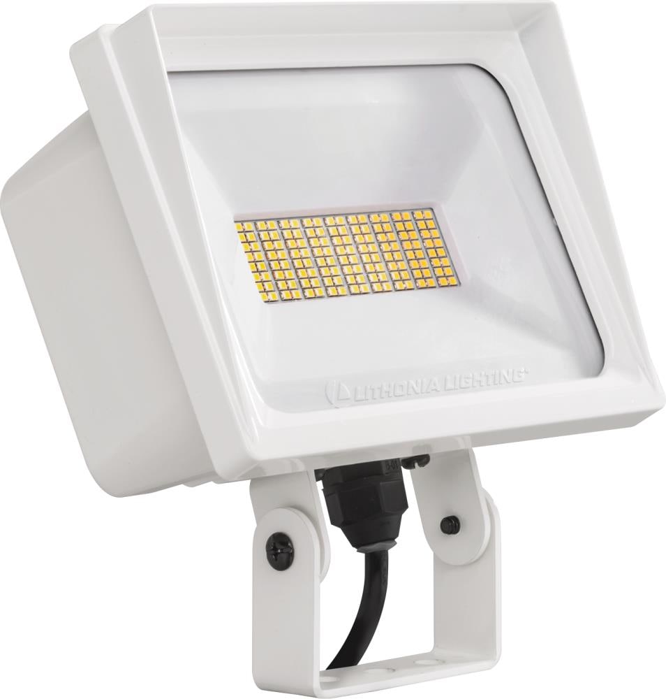 bord racket Flitsend Lithonia Lighting 4000-Lumen White LED Outdoor Switch-Controlled Floodlight  at Lowes.com