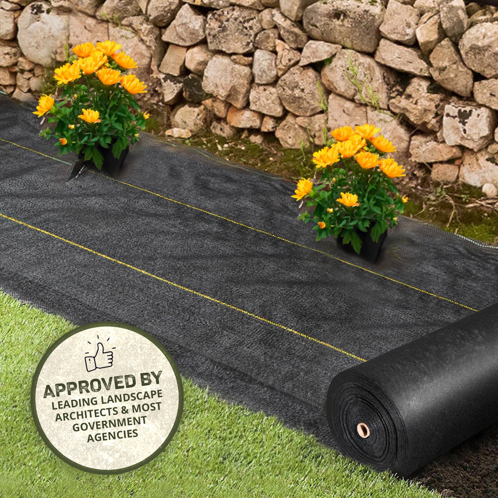 DeWitt 3' x 250' Black Polypropylene Landscape Fabric
